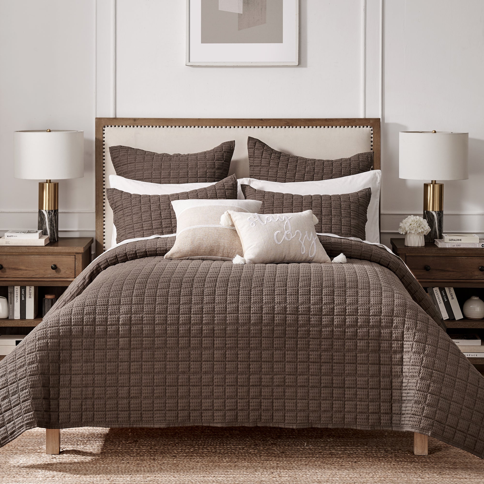 Cloud Waffle Quilted Euro Sham Set of 2