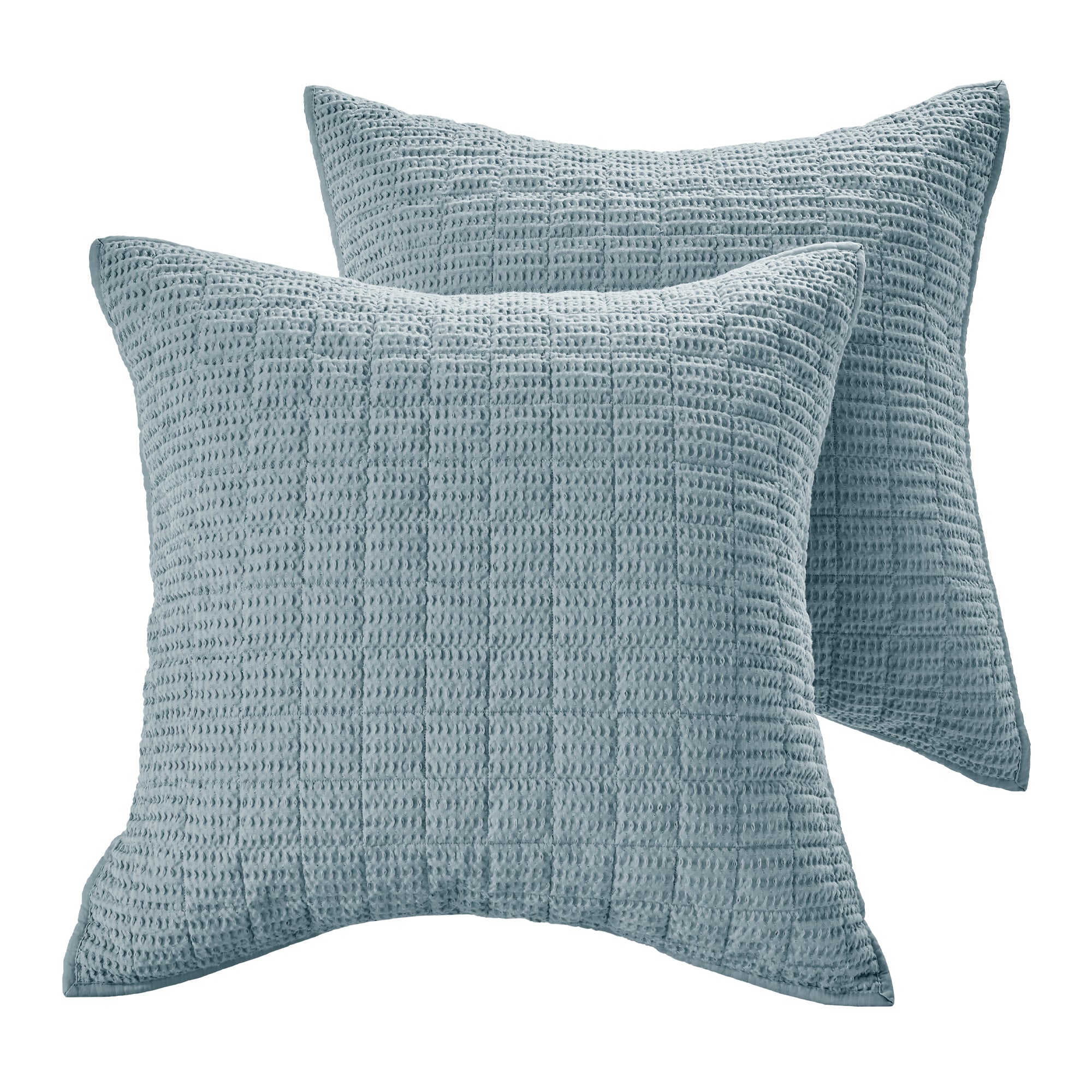 Cloud Waffle Quilted Euro Sham Set of 2