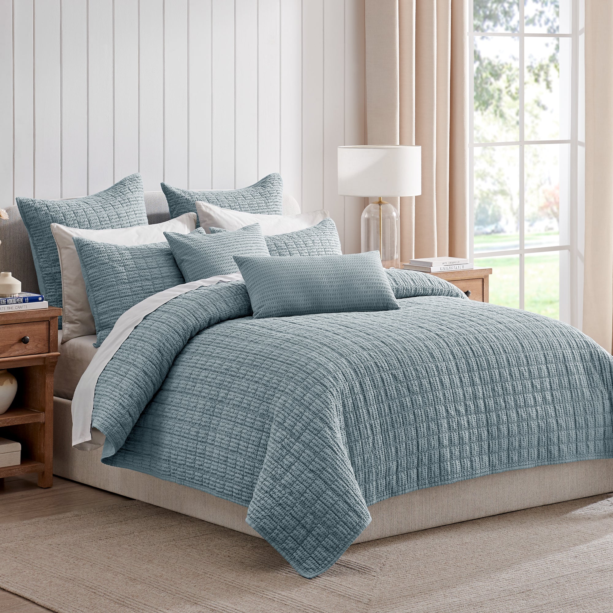 Cloud Waffle Quilt Set