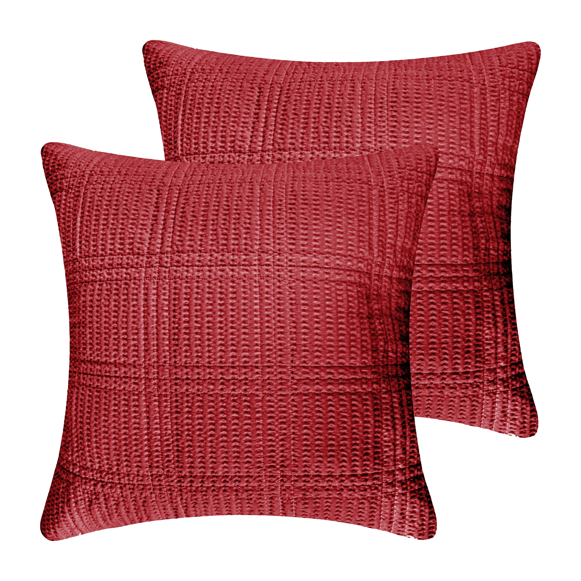 Levtex Home Cloud Waffle Quilted Euro Sham Set of 2 Euro Shams