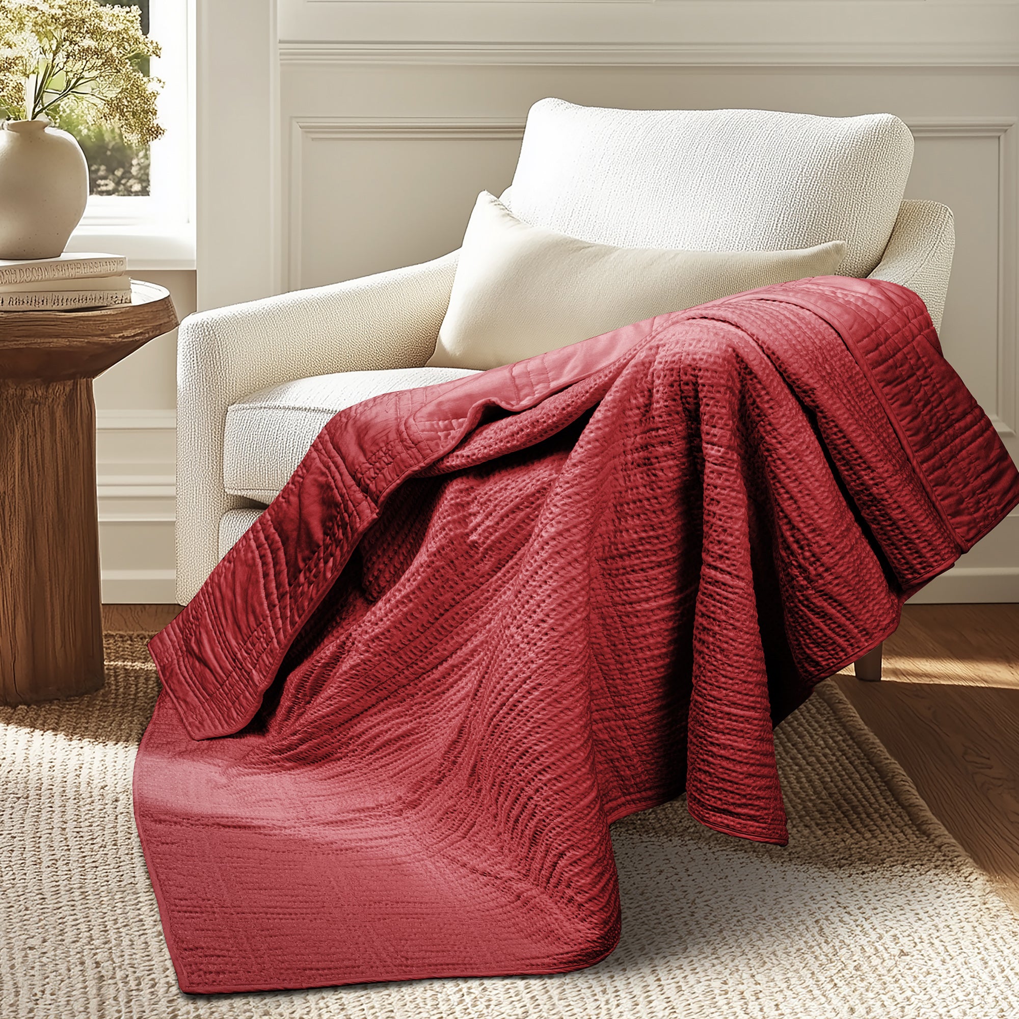 Levtex Home Cloud Waffle Quilted Throw Throws