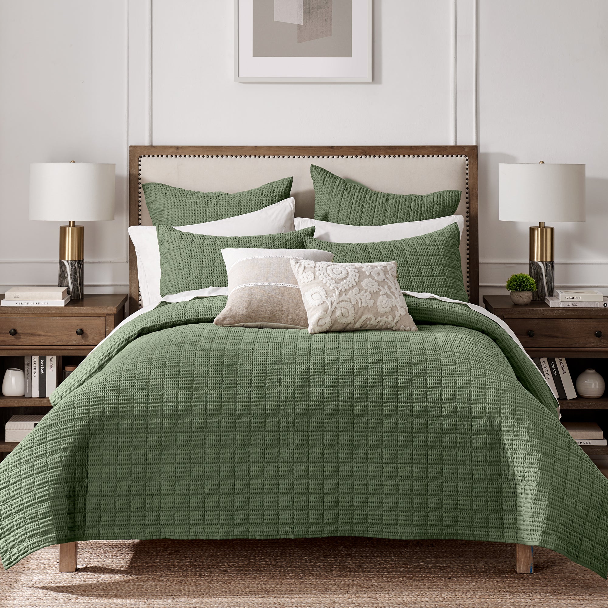 Cloud Waffle Quilted Euro Sham Set of 2