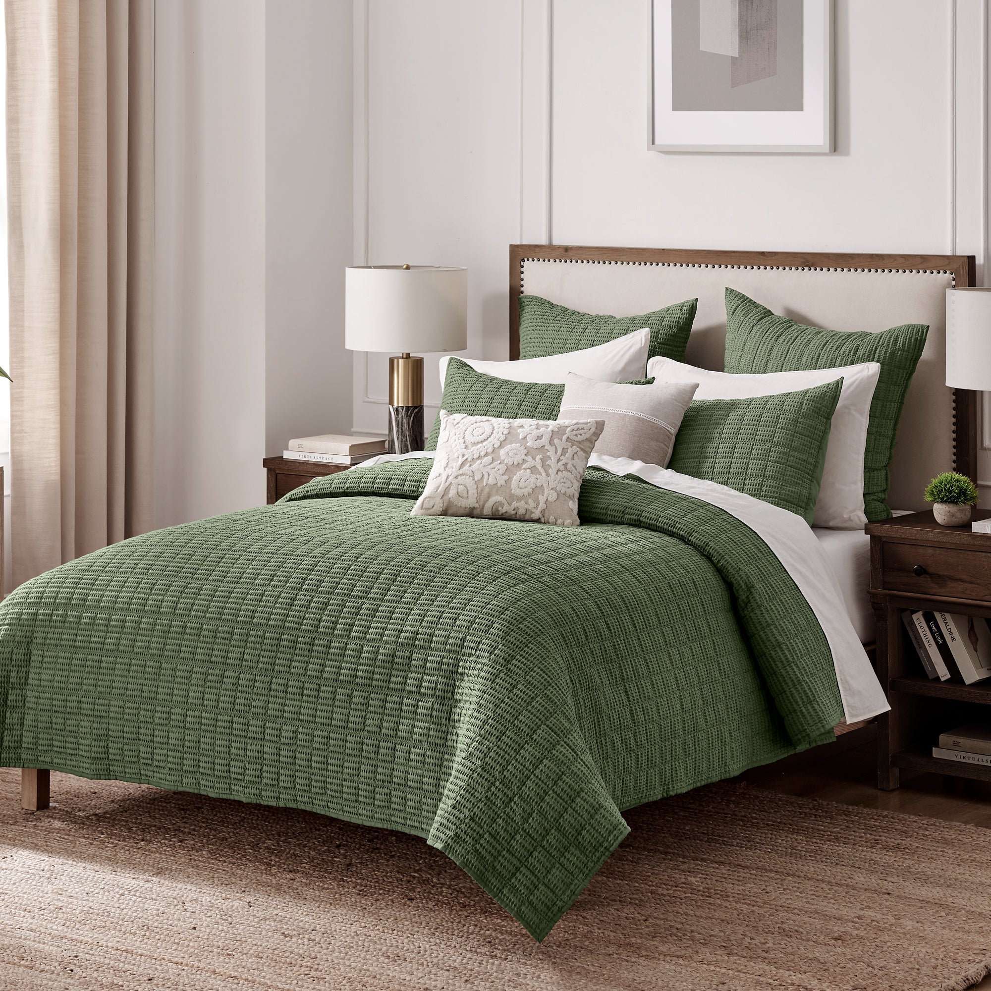 Cloud Waffle Quilted Euro Sham Set of 2