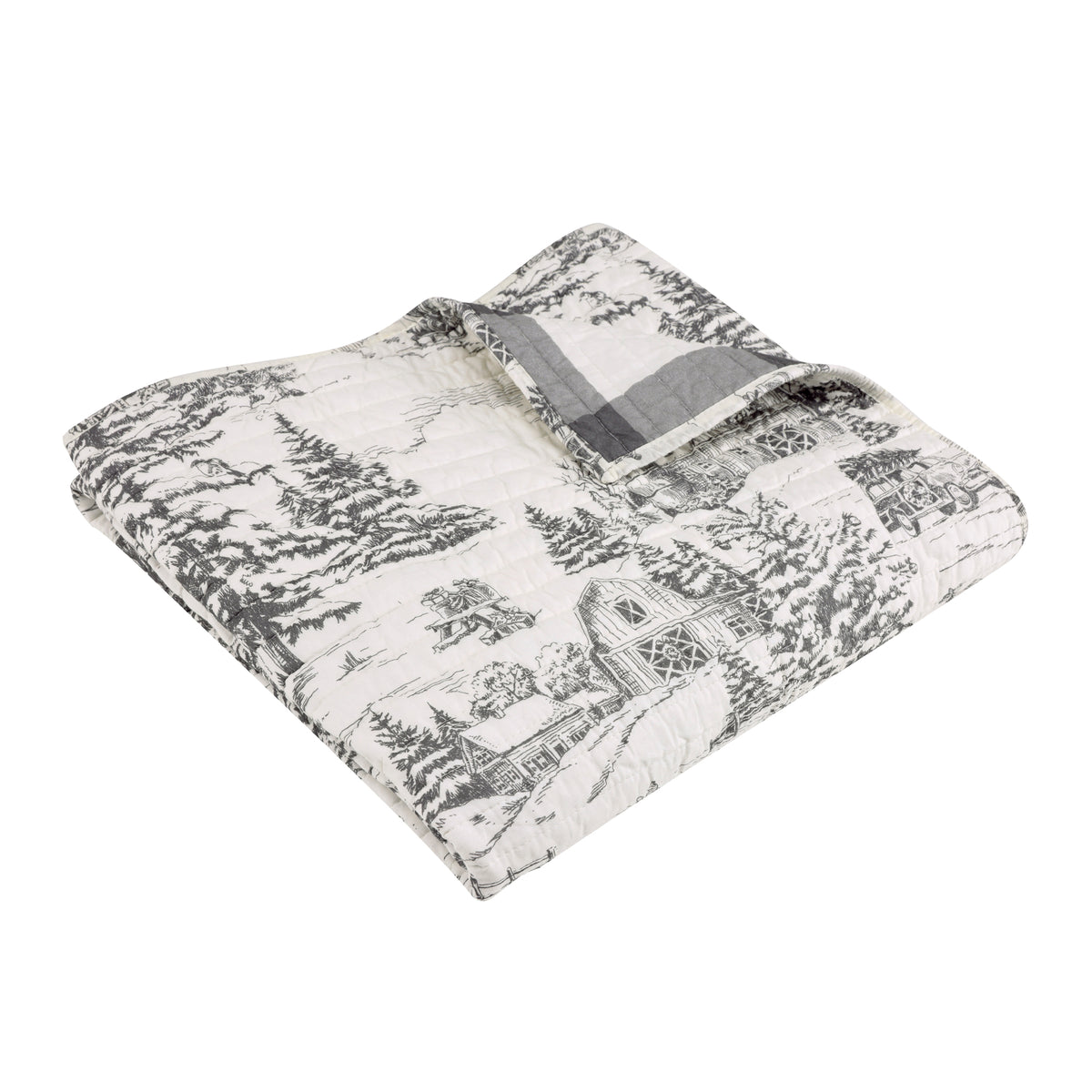 Winter Sleigh Ride Quilted Throw