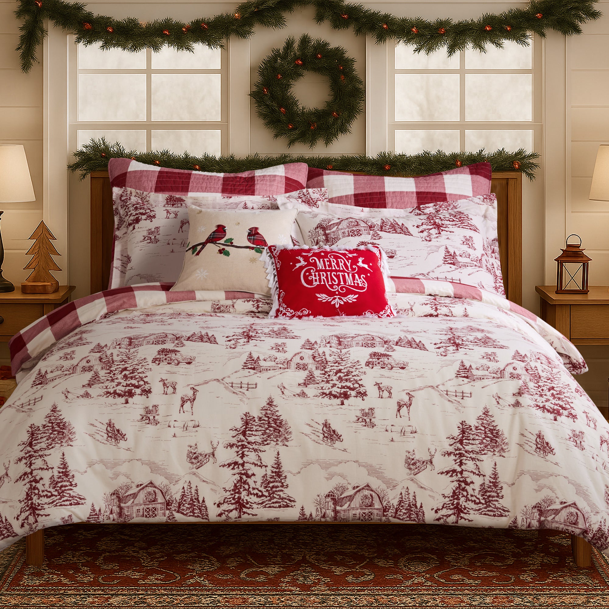 Winter Sleigh Ride Duvet Cover Set