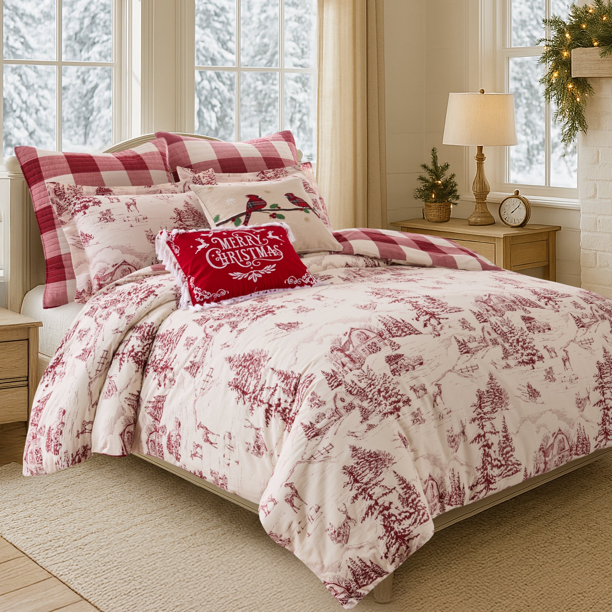 Winter Sleigh Ride Duvet Cover Set