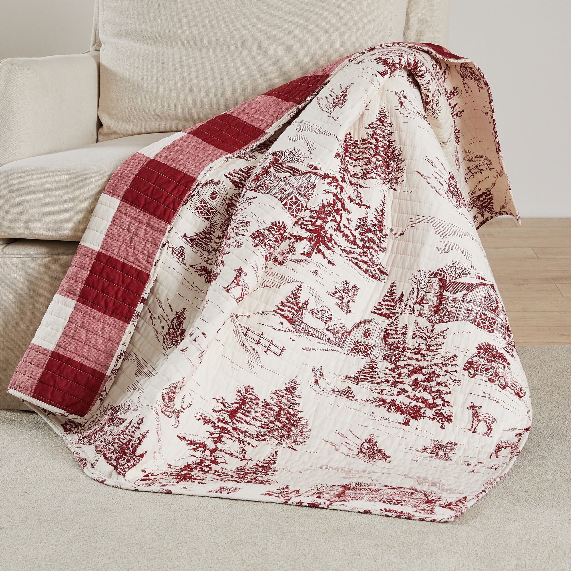 Levtex Home Winter Sleigh Ride Quilted Throw Throws