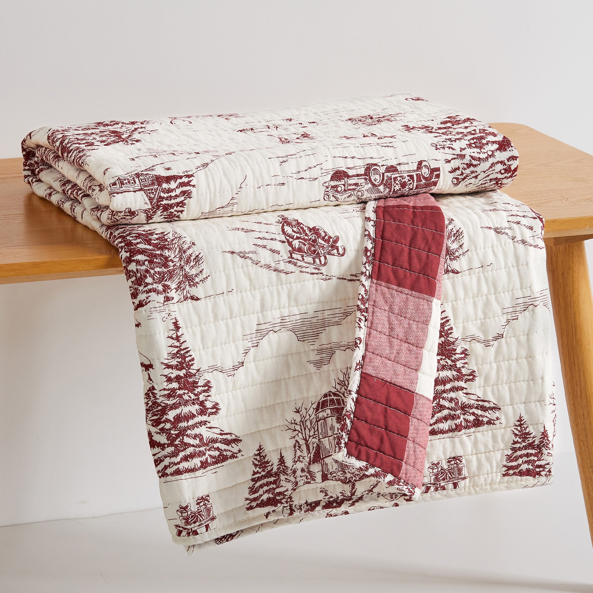 Levtex Home Winter Sleigh Ride Quilted Throw Throws