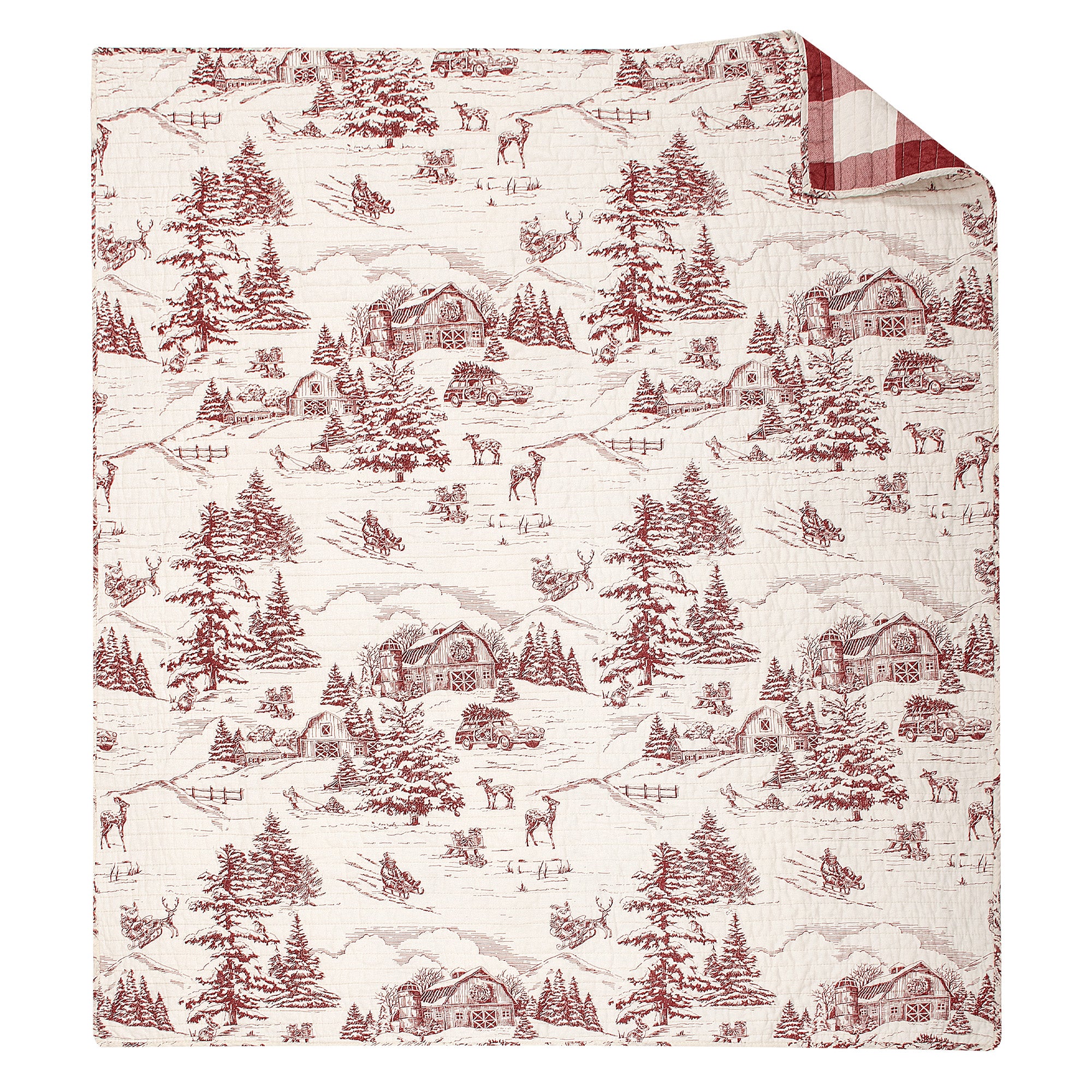 Levtex Home Winter Sleigh Ride Quilted Throw Throws