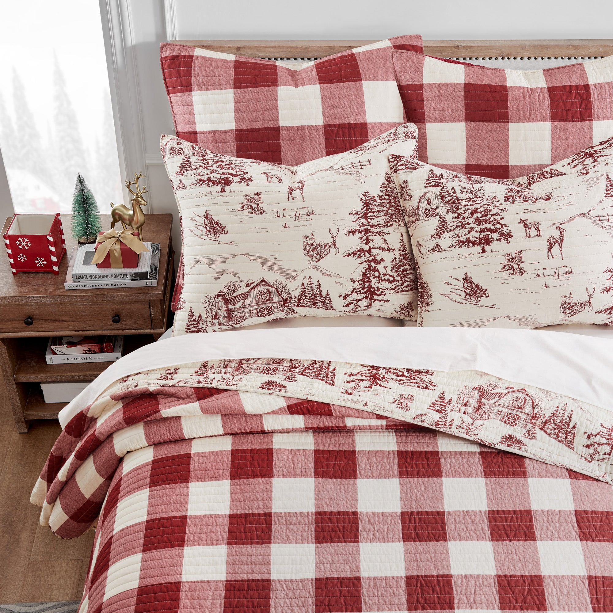 Levtex Home Winter Sleigh Ride Euro Sham Set of 2 Euro Shams