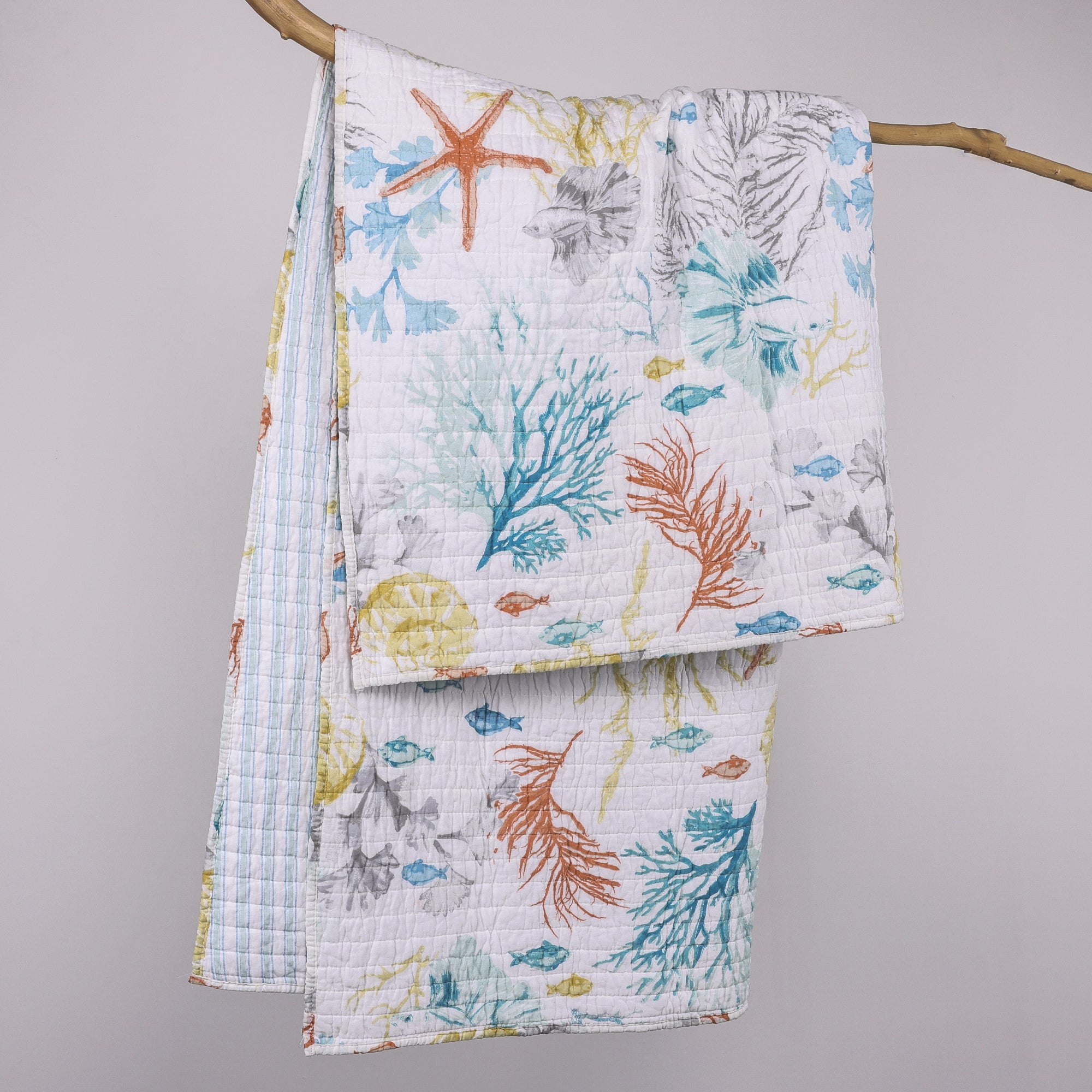 Whimsical Sea Quilted Throw