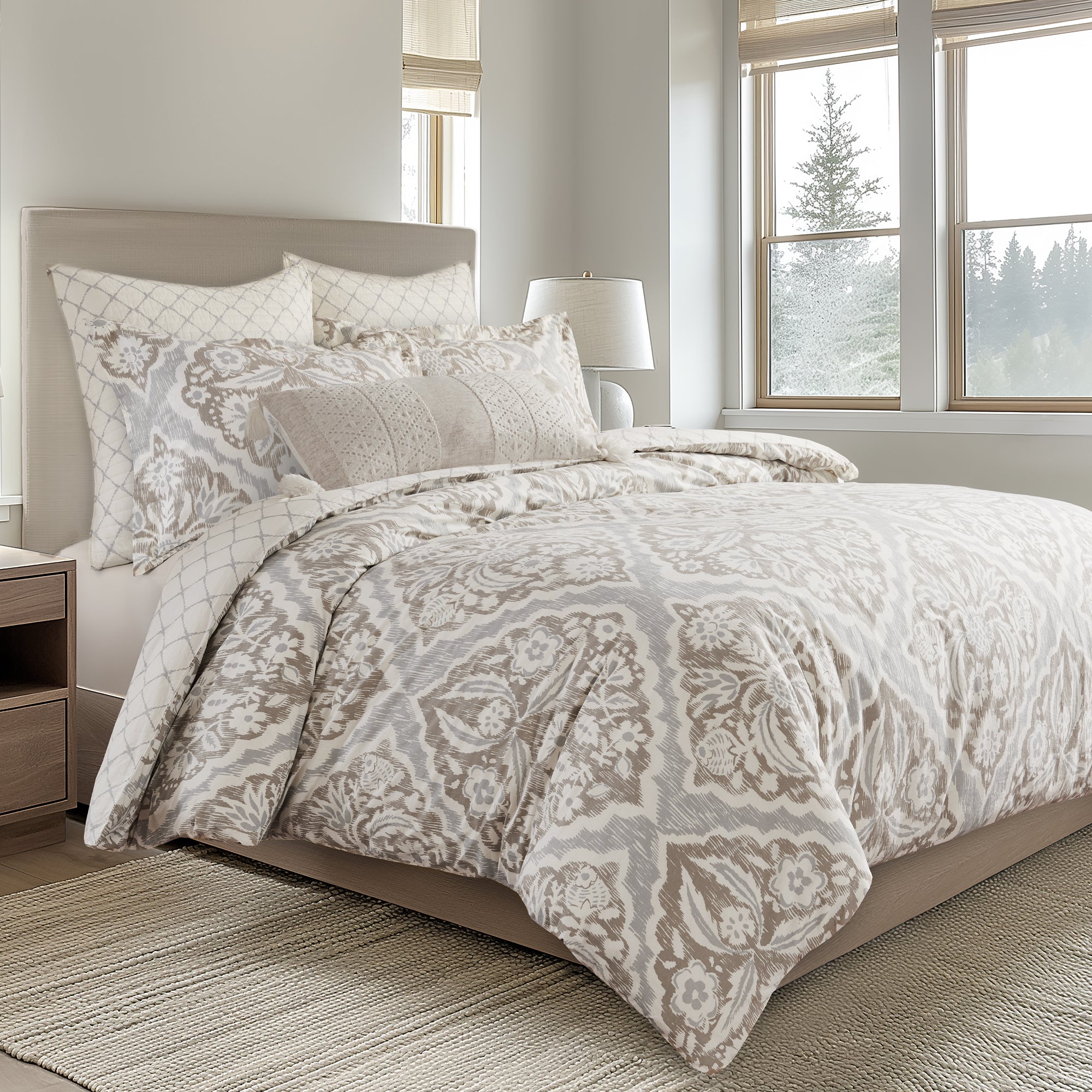 Levtex Home Becker Taupe Duvet Cover Set Duvets