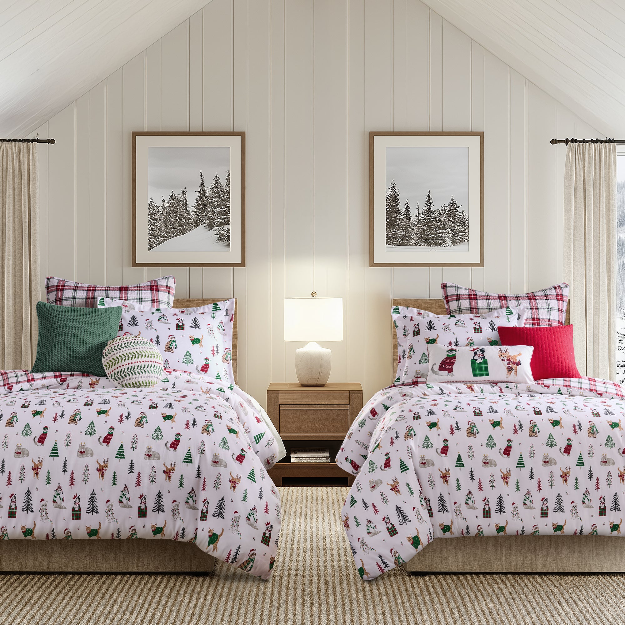 Meowy Christmas Duvet Cover Set
