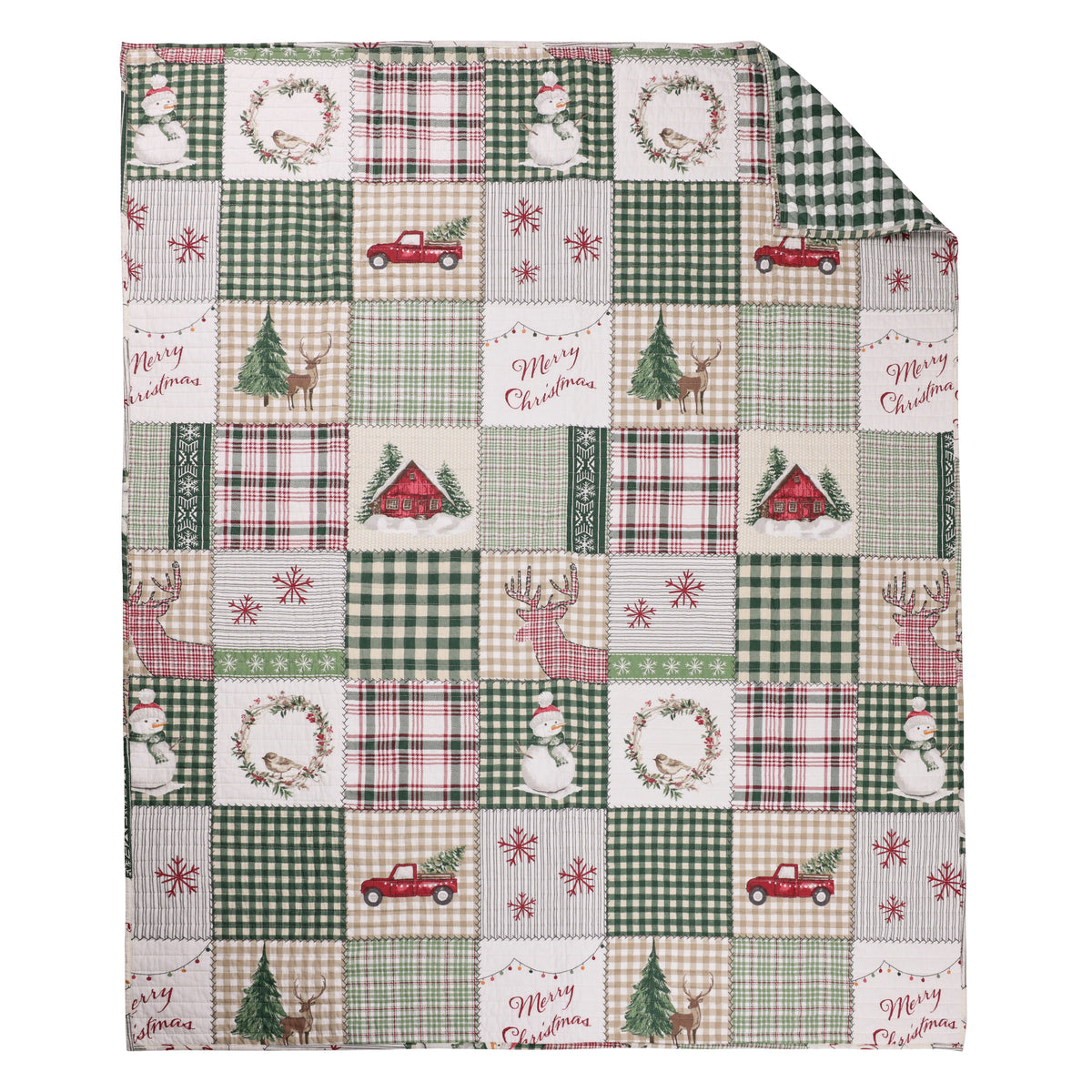 Home for Christmas Quilted Throw