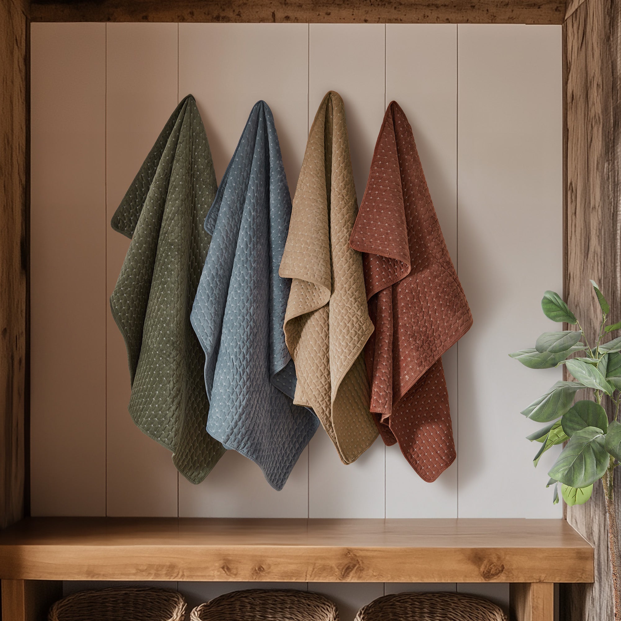 Levtex Home Velvet Stitch Quilted Throw Throws