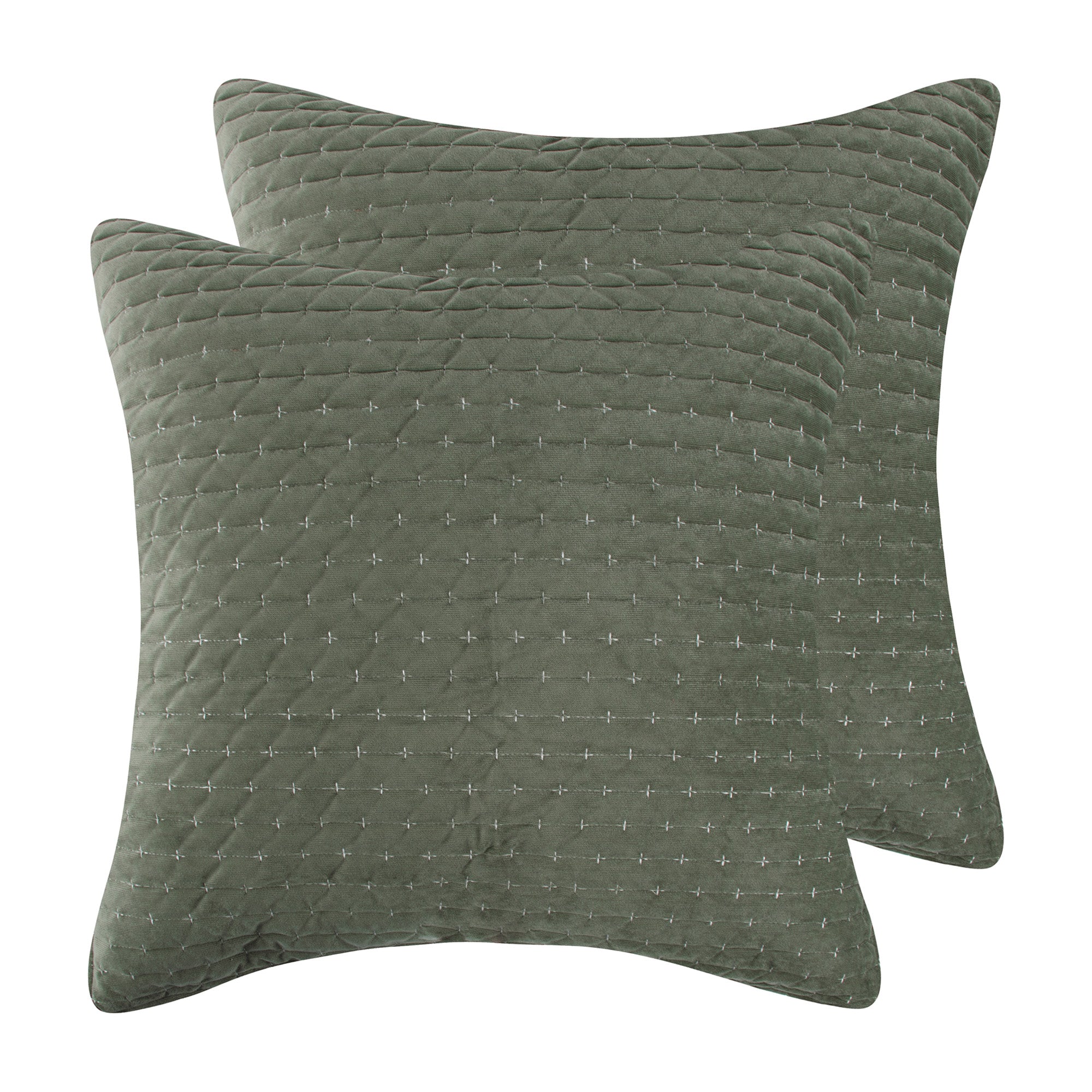 Levtex Home Velvet Stitch Euro Sham - Set of 2 Euro Shams