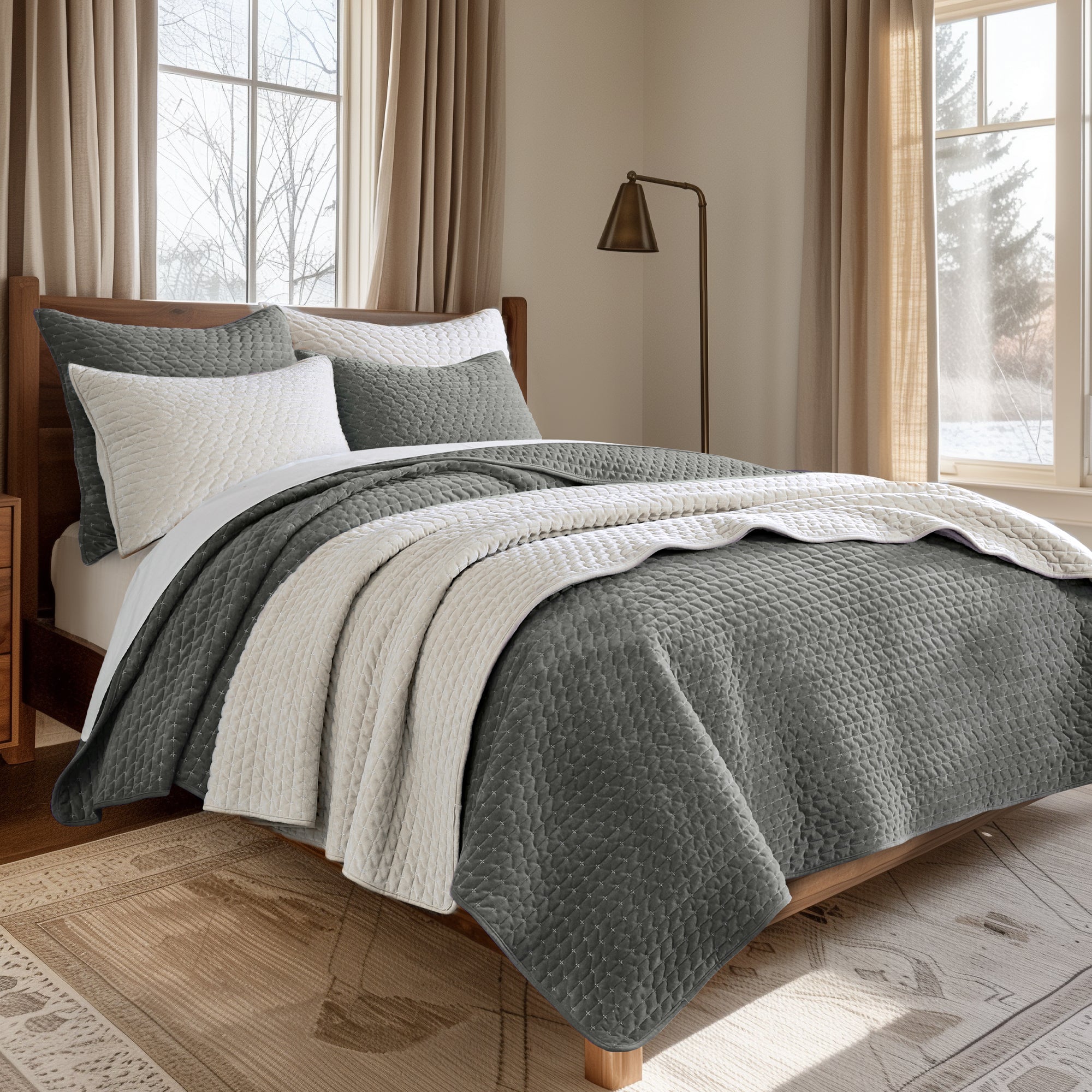 Levtex Home Velvet Stitch Quilt Set Quilts