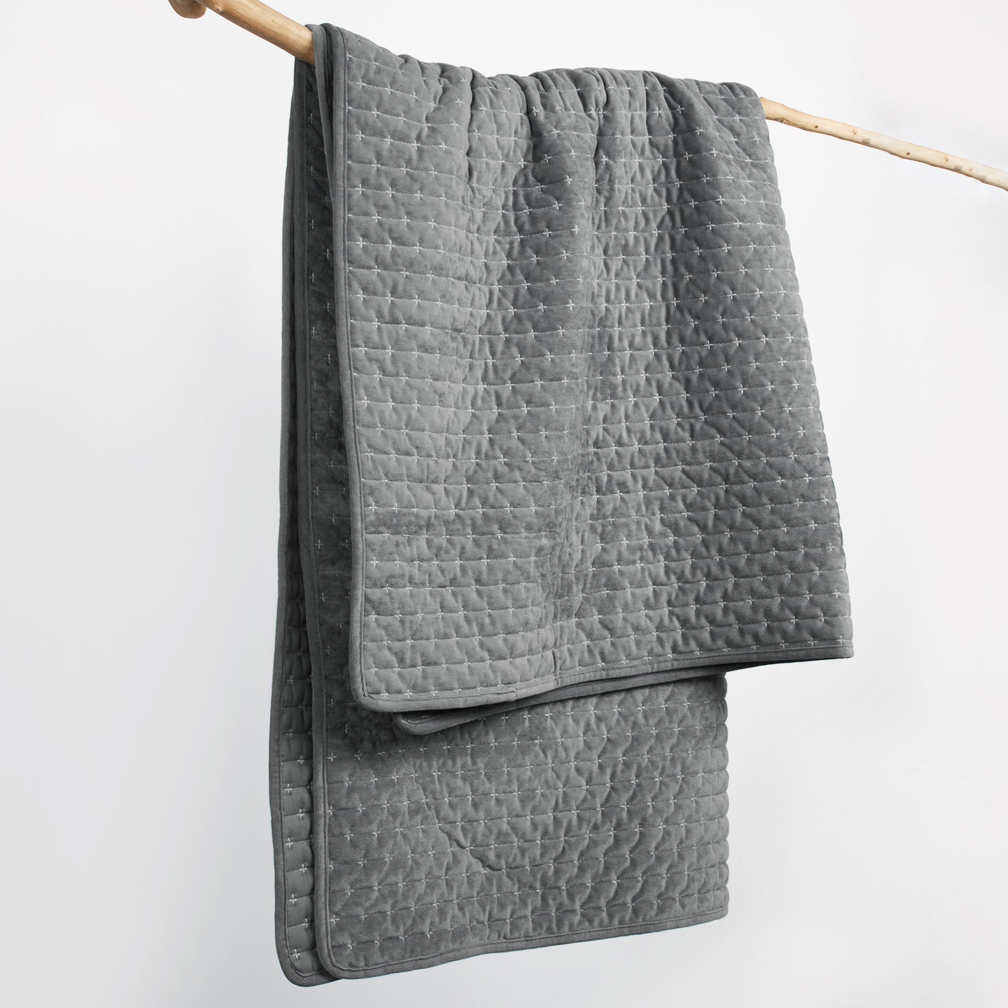 Velvet Stitch Quilted Throw