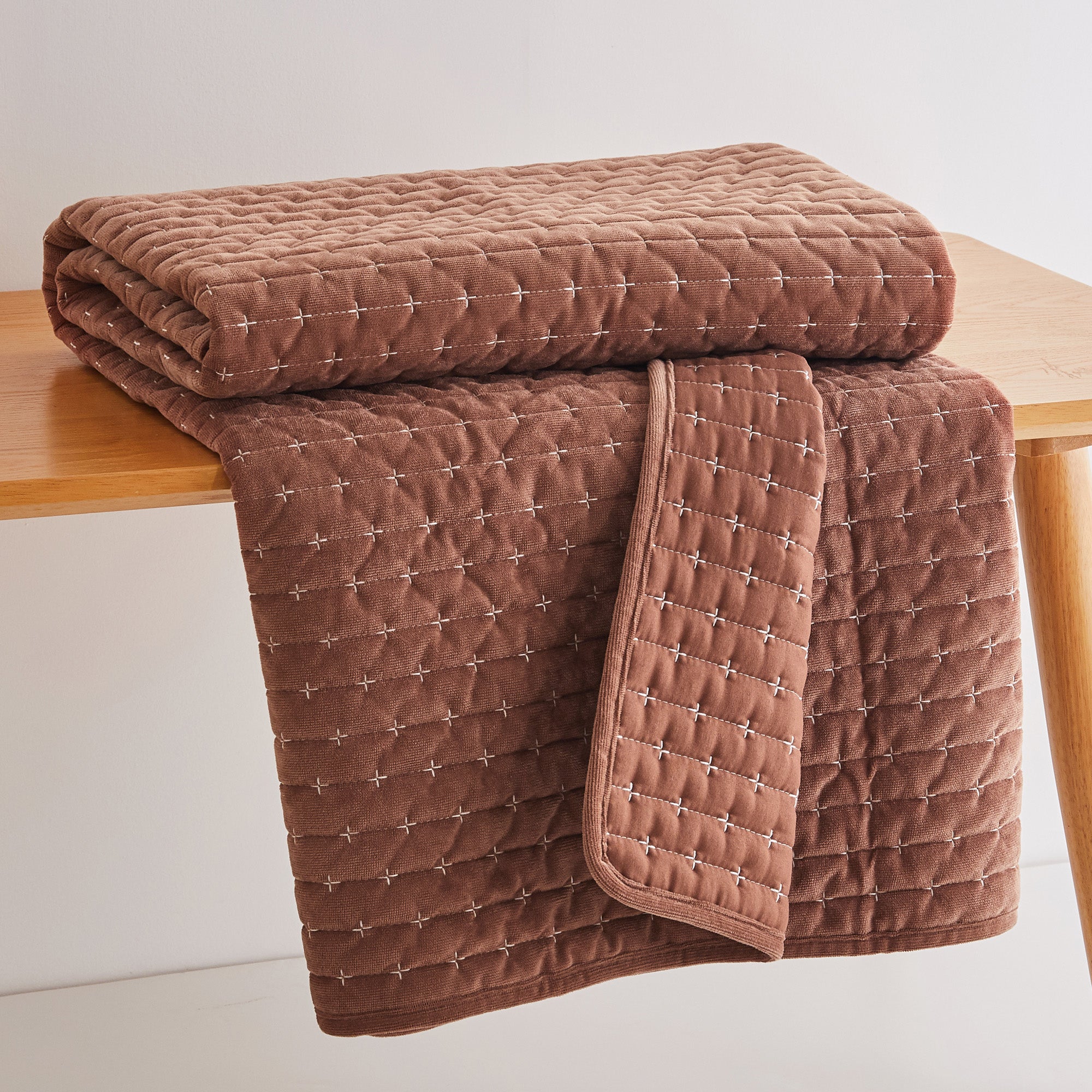 Levtex Home Velvet Stitch Quilted Throw Throws
