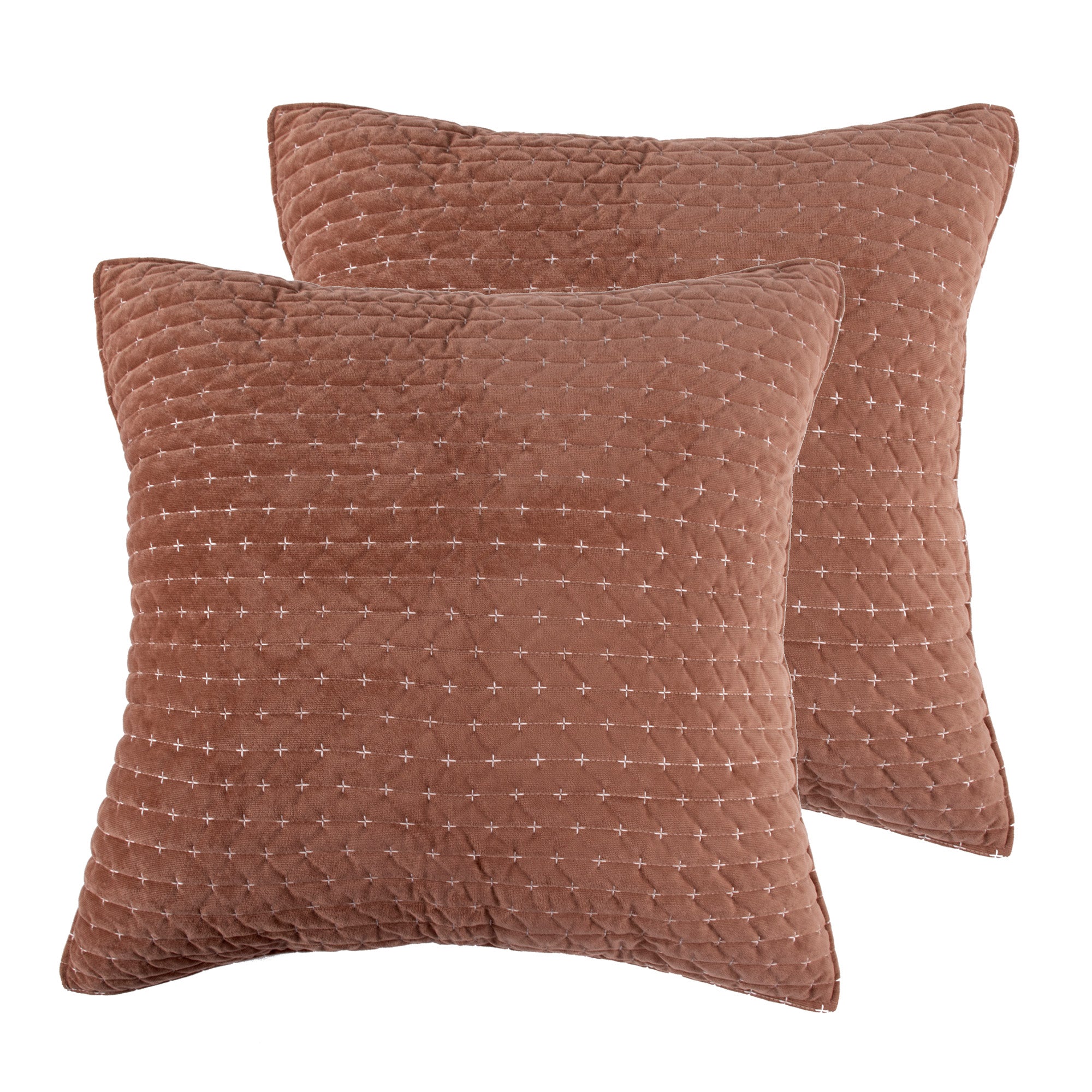 Levtex Home Velvet Stitch Euro Sham - Set of 2 Euro Shams