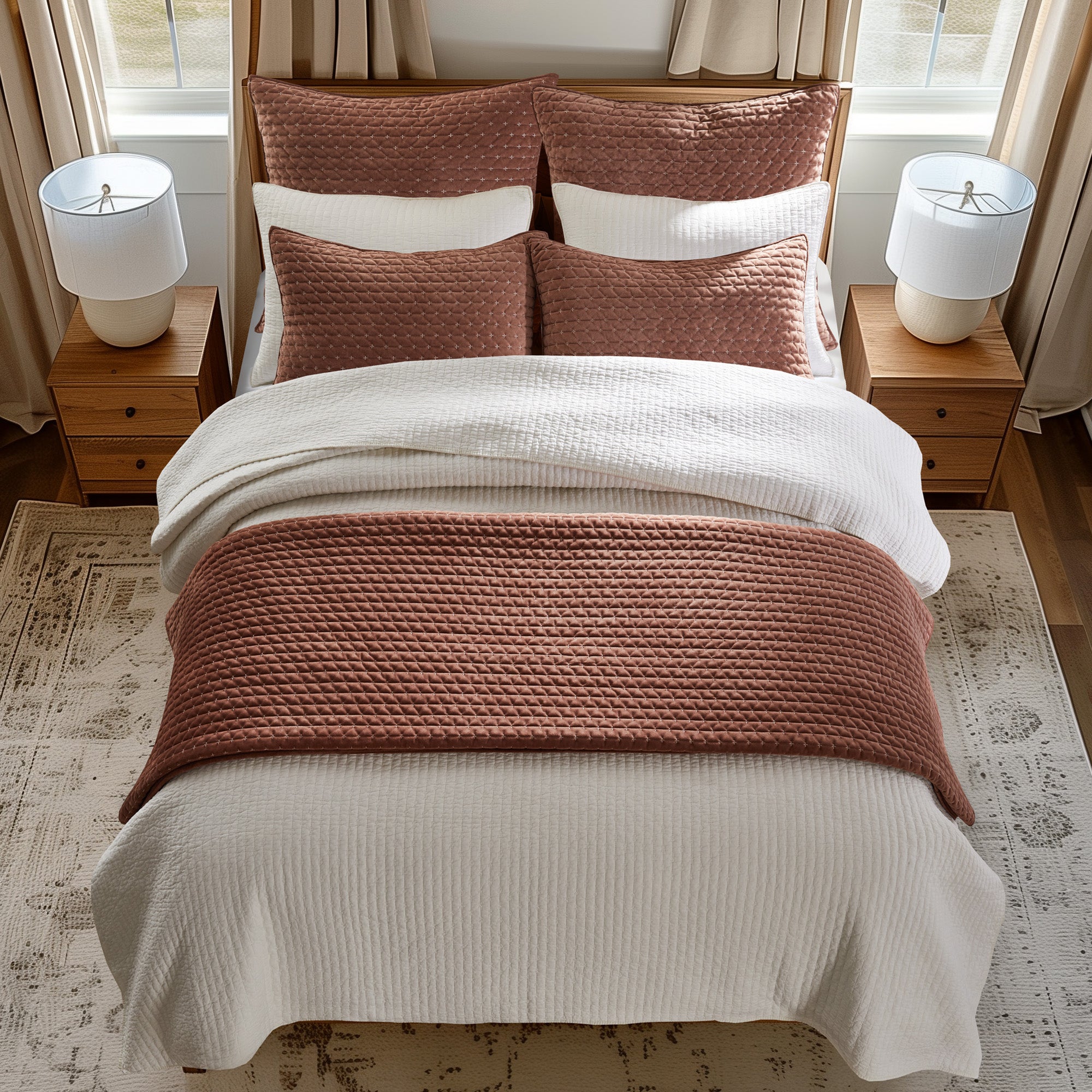 Levtex Home Velvet Stitch Euro Sham - Set of 2 Euro Shams