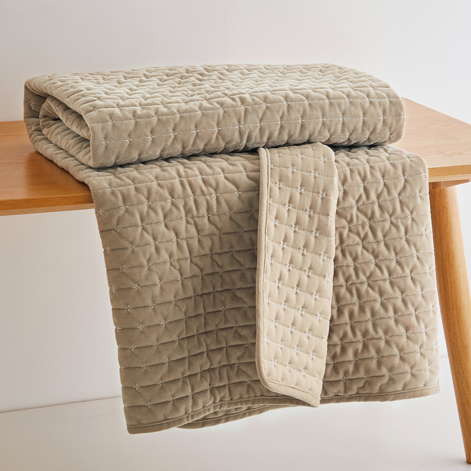 Levtex Home Velvet Stitch Quilted Throw Throws