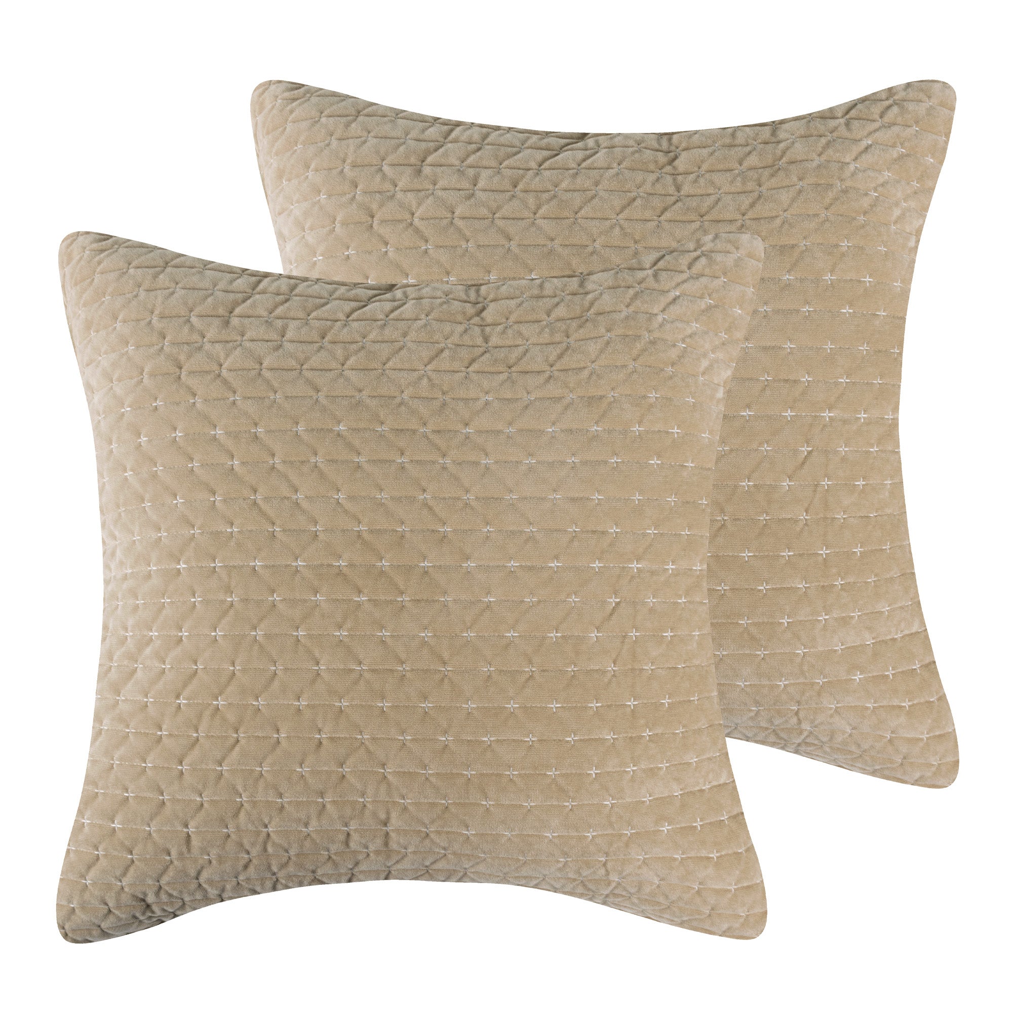Levtex Home Velvet Stitch Euro Sham - Set of 2 Euro Shams