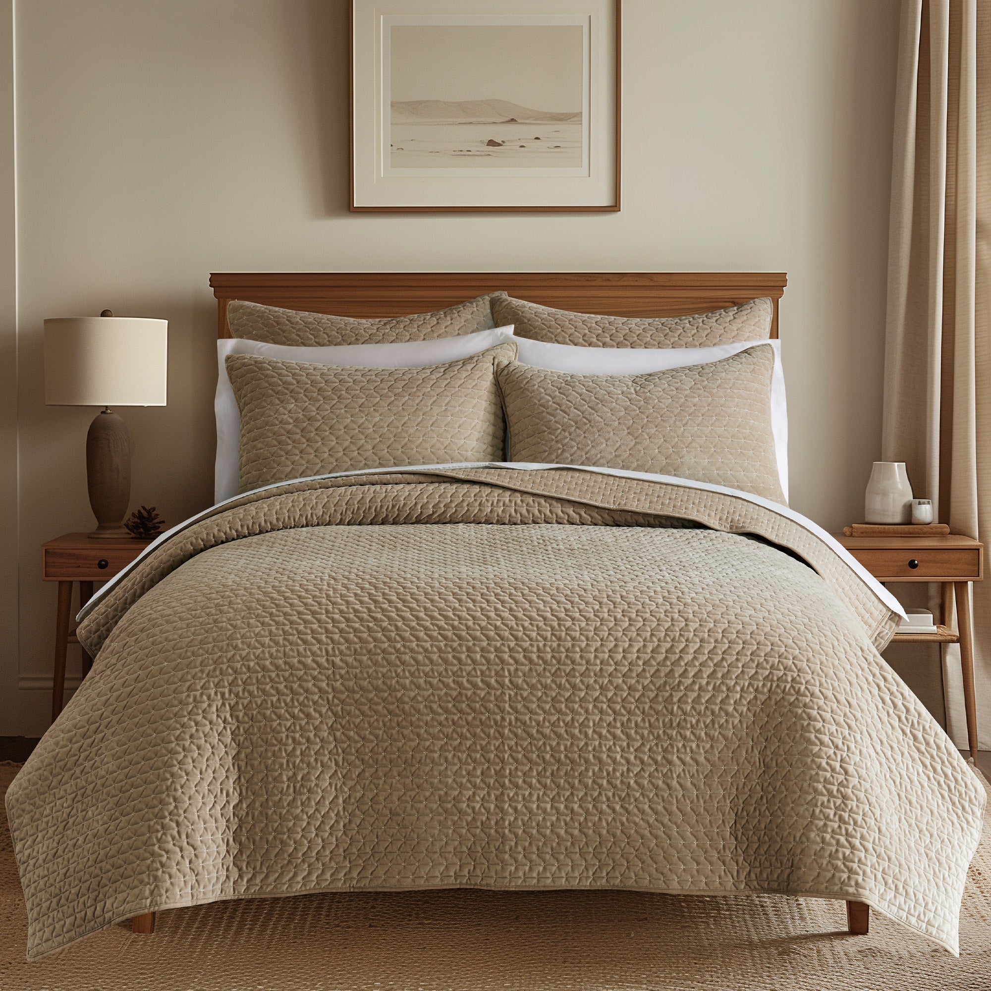 Levtex Home Velvet Stitch Euro Sham - Set of 2 Euro Shams