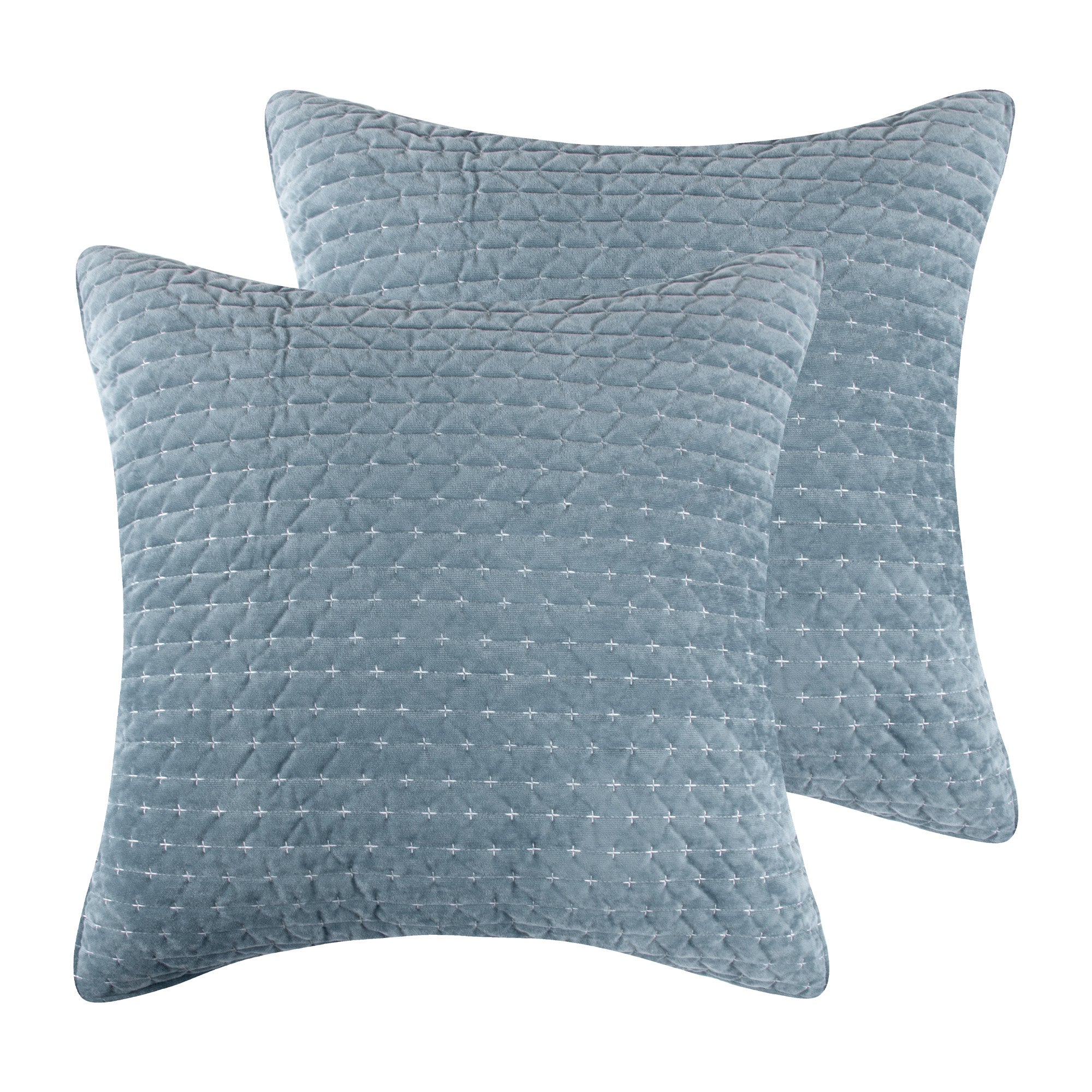 Levtex Home Velvet Stitch Euro Sham - Set of 2 Euro Shams