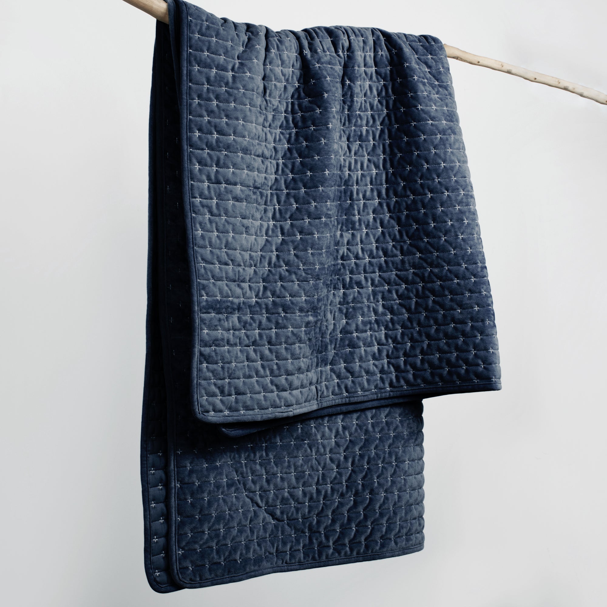 Velvet Stitch Quilted Throw