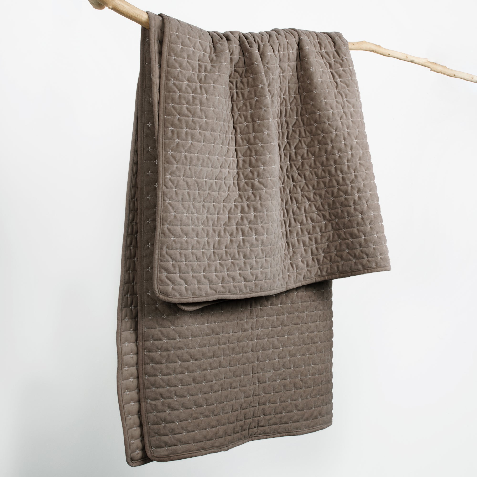 Velvet Stitch Quilted Throw