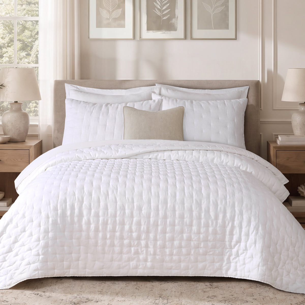 French Flax Signature Linen Quilted Sham