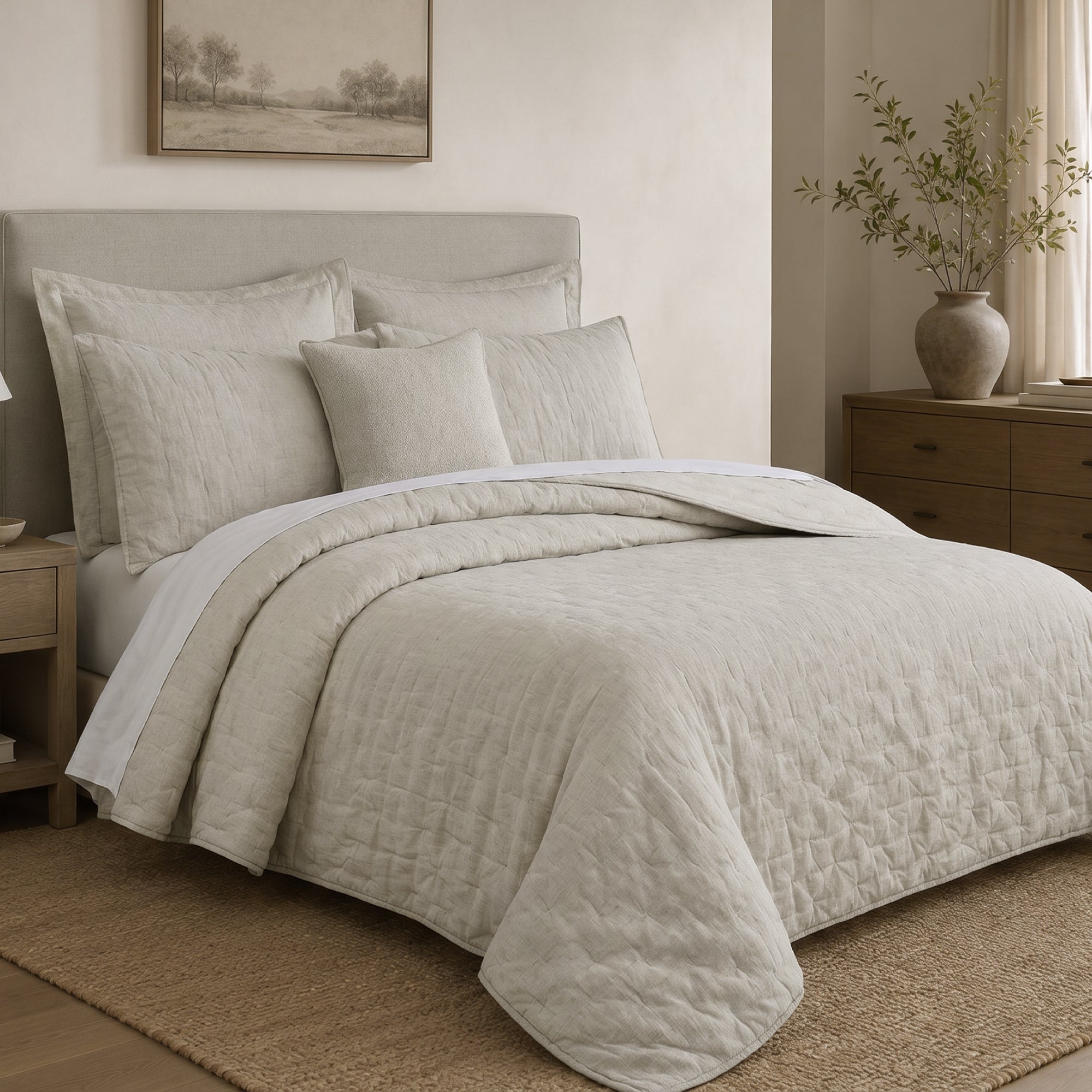 French Flax Signature Linen Quilt