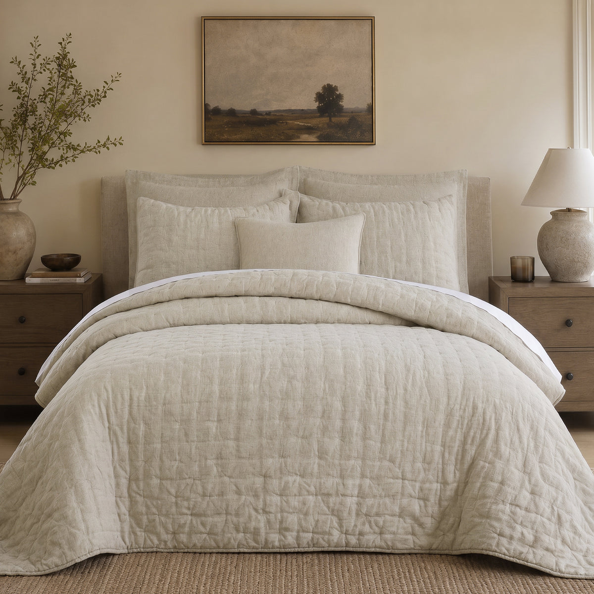 French Flax Signature Linen Quilt