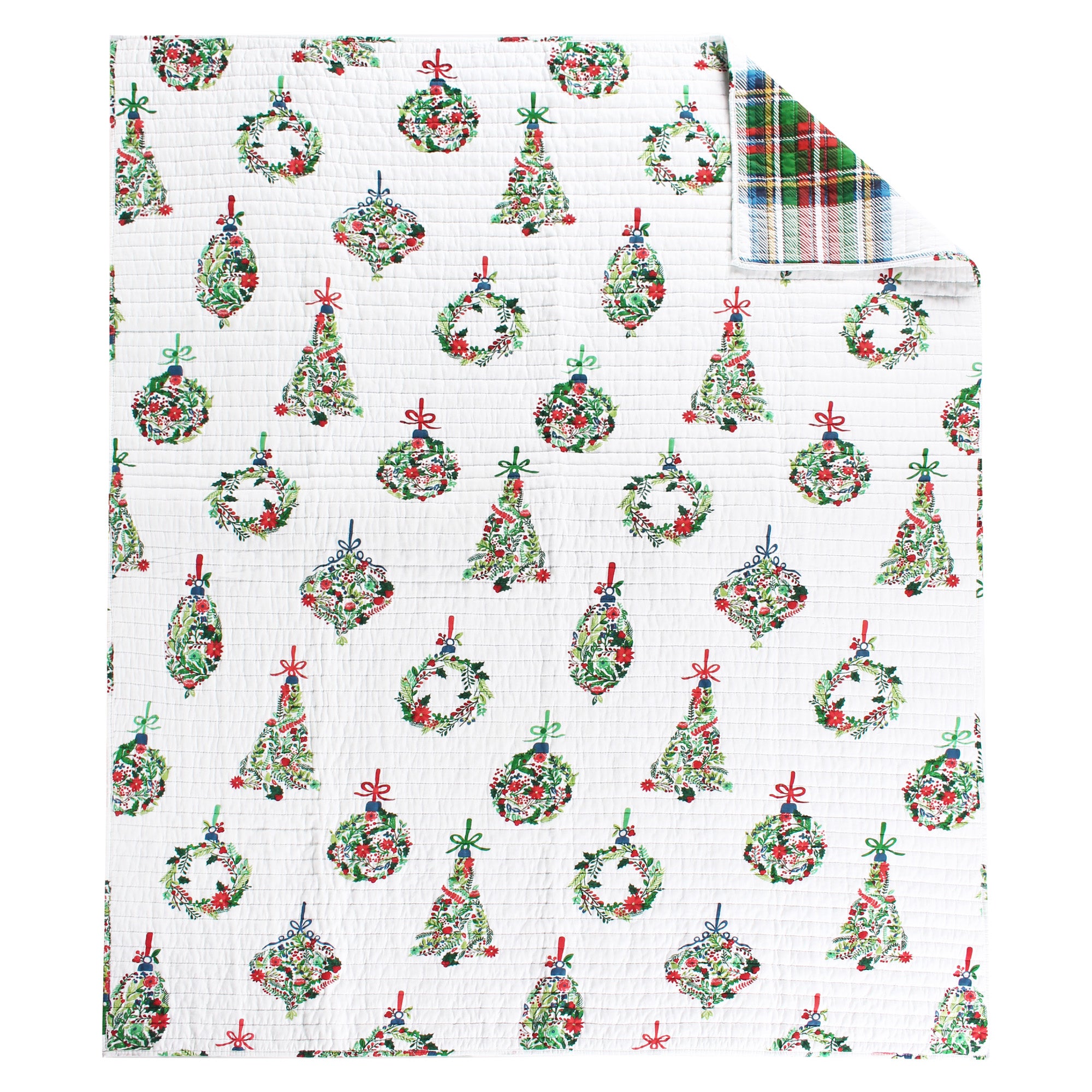 Levtex Home Festive Baubles Quilted Throw Throws