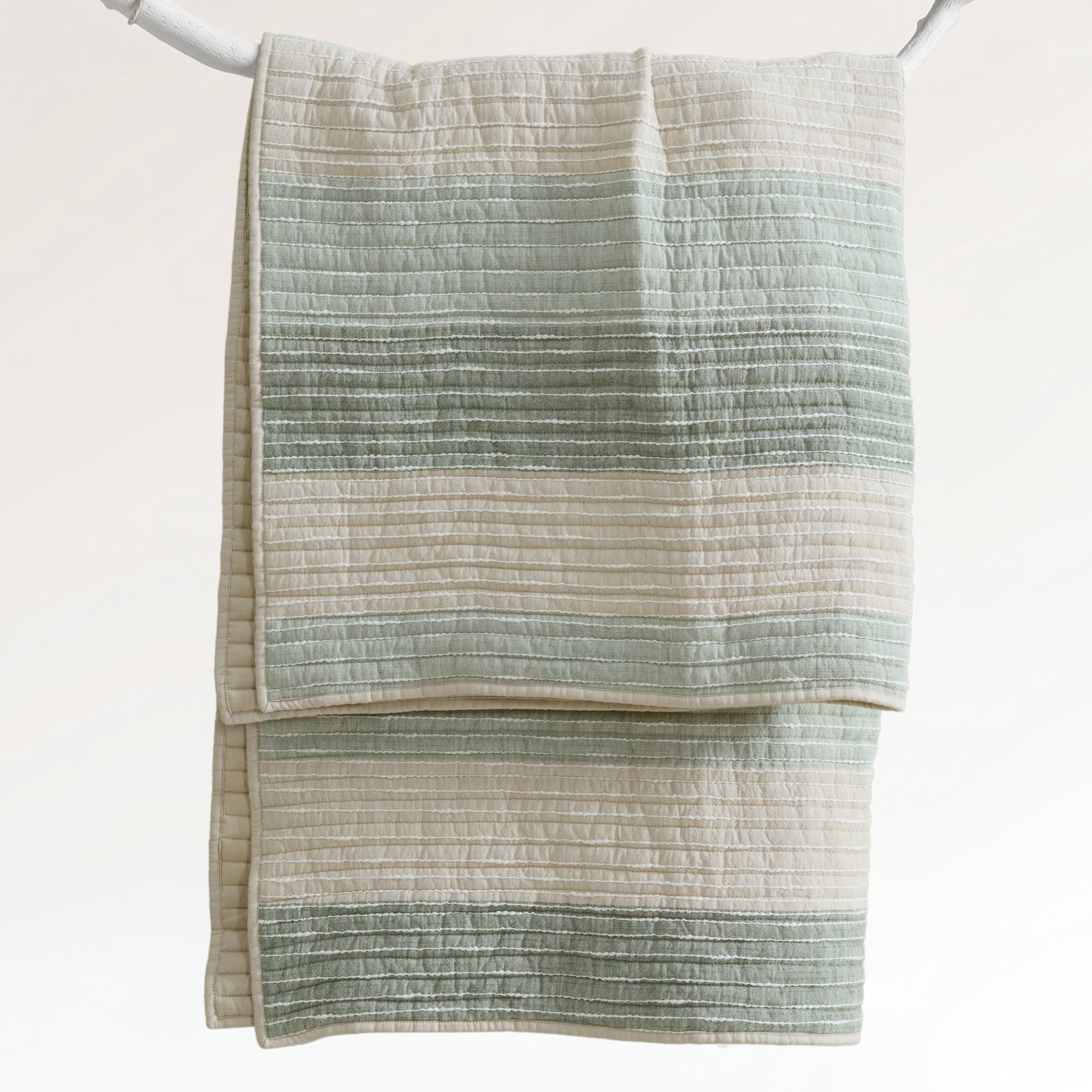 Sand Stripes Quilted Throw