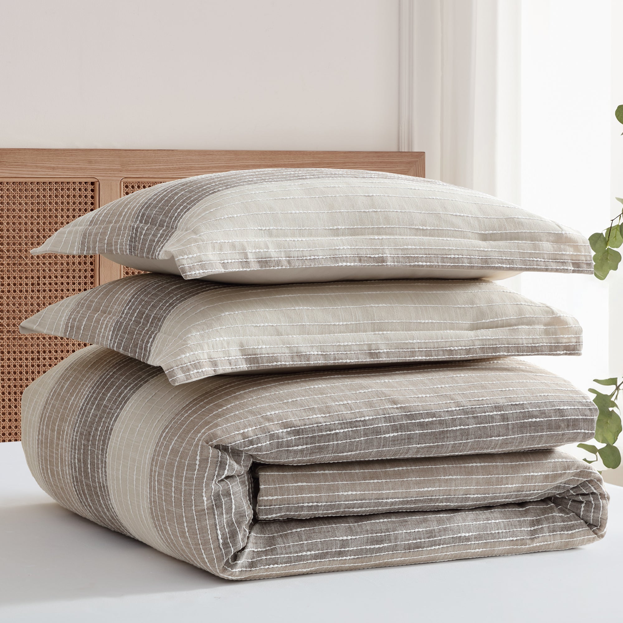 Sand Stripes Duvet Cover Set