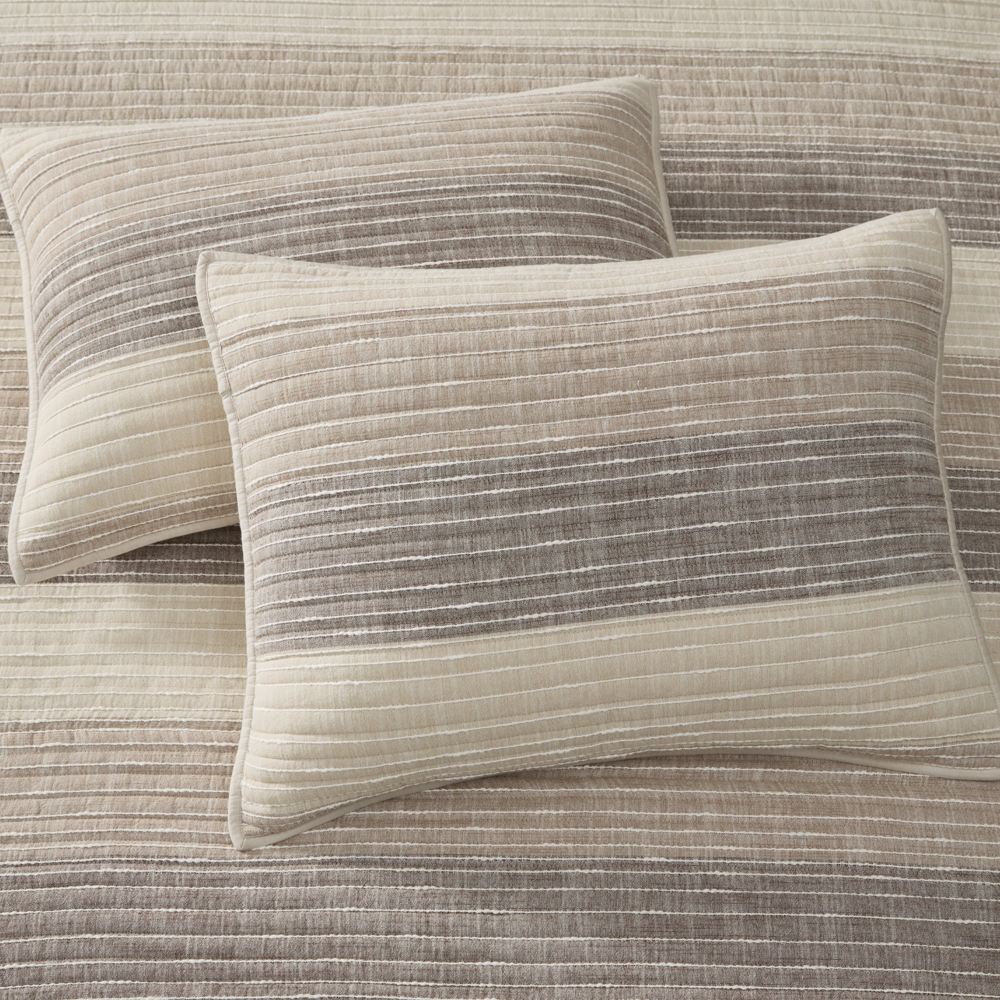 Sand Stripes Blue Pillow Sham