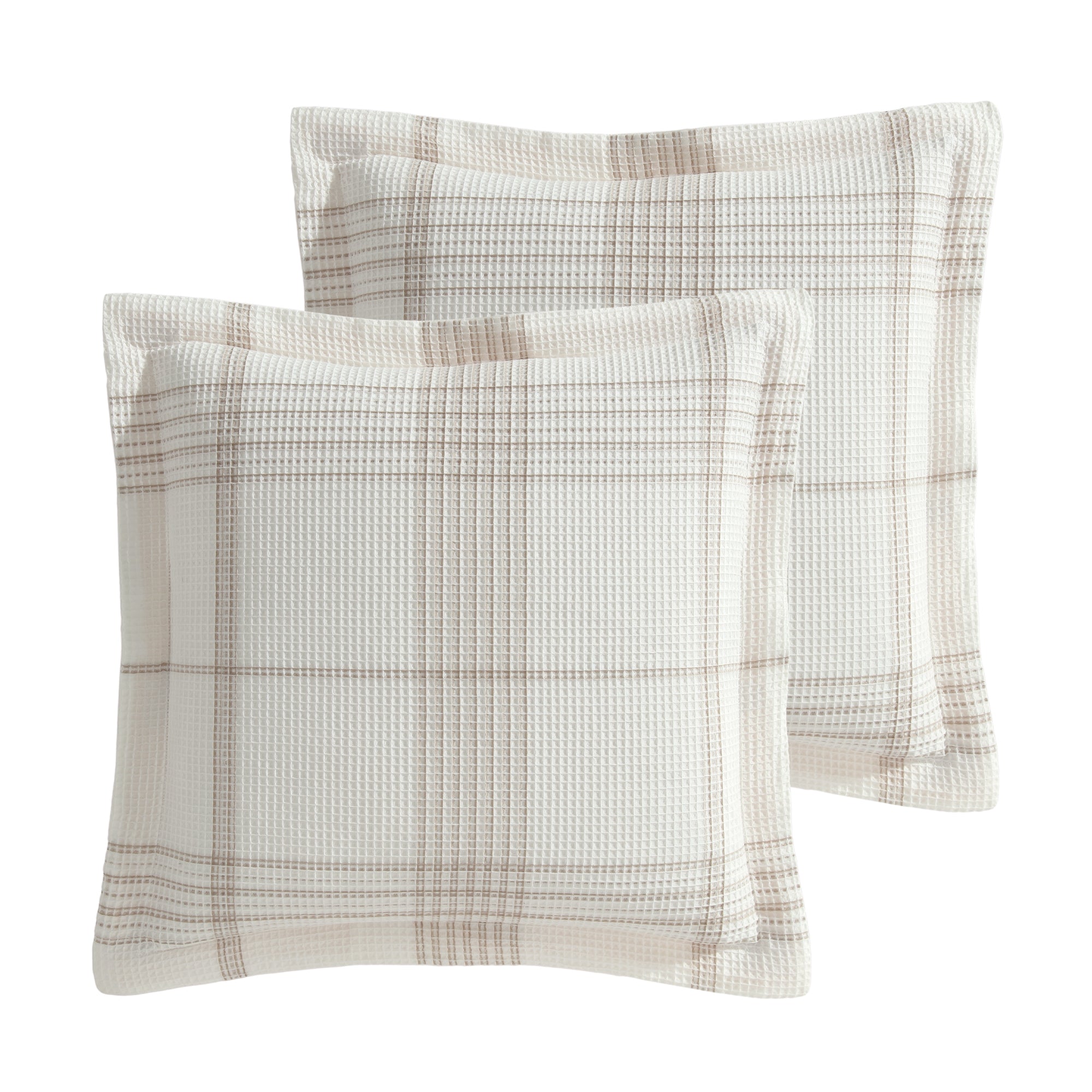 Waffle Plaid Euro Sham Set of 2