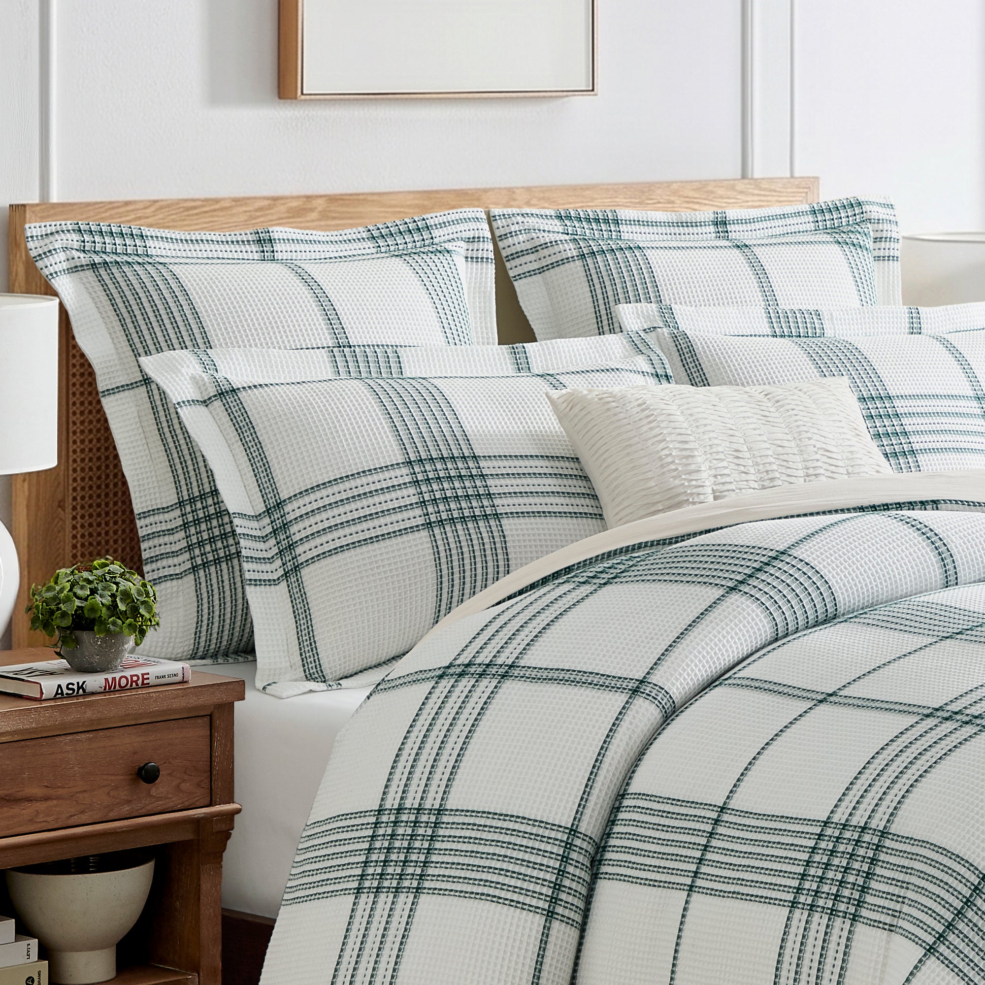Waffle Plaid Euro Sham Set of 2