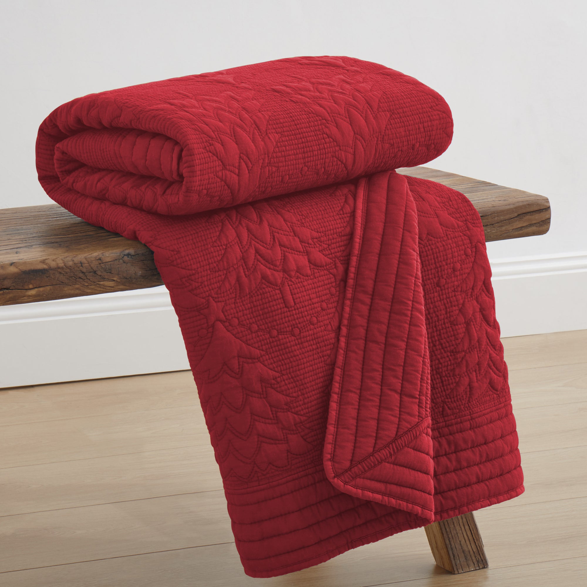 Levtex Home O Christmas Tree Quilted Throw Throws