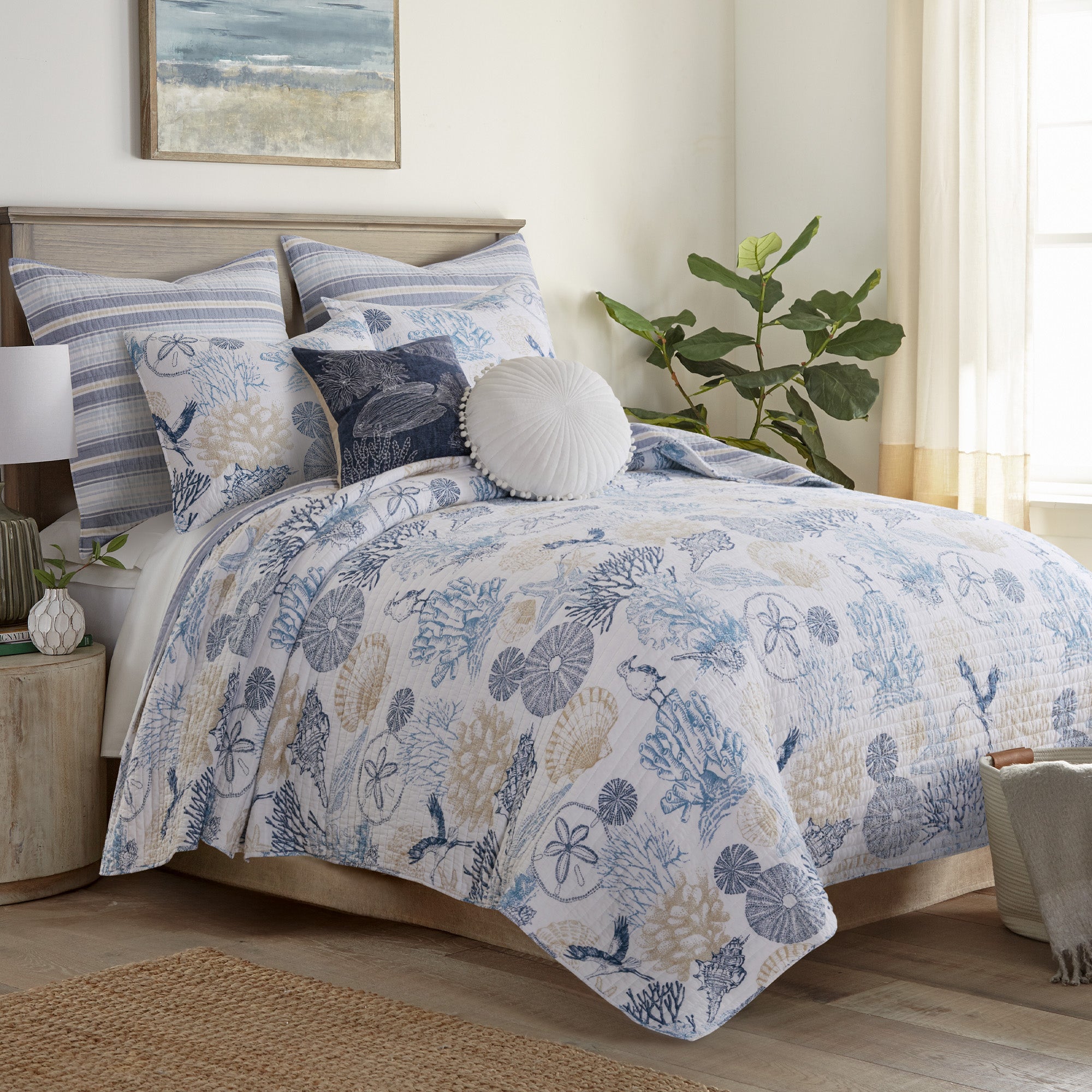 Levtex Home Serena Sea Euro Sham Set of 2 Euro Shams