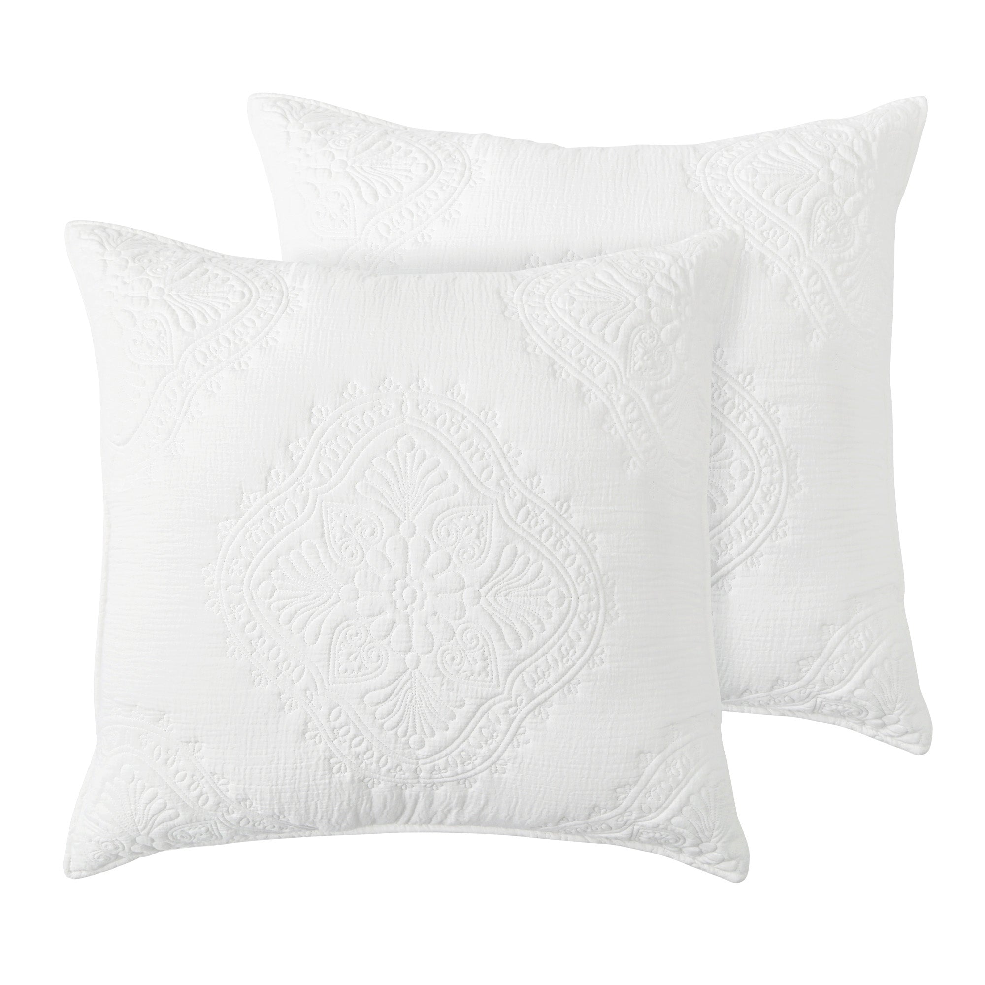 Levtex Home Muslin Stitch Euro Sham Set of 2 Euro Shams