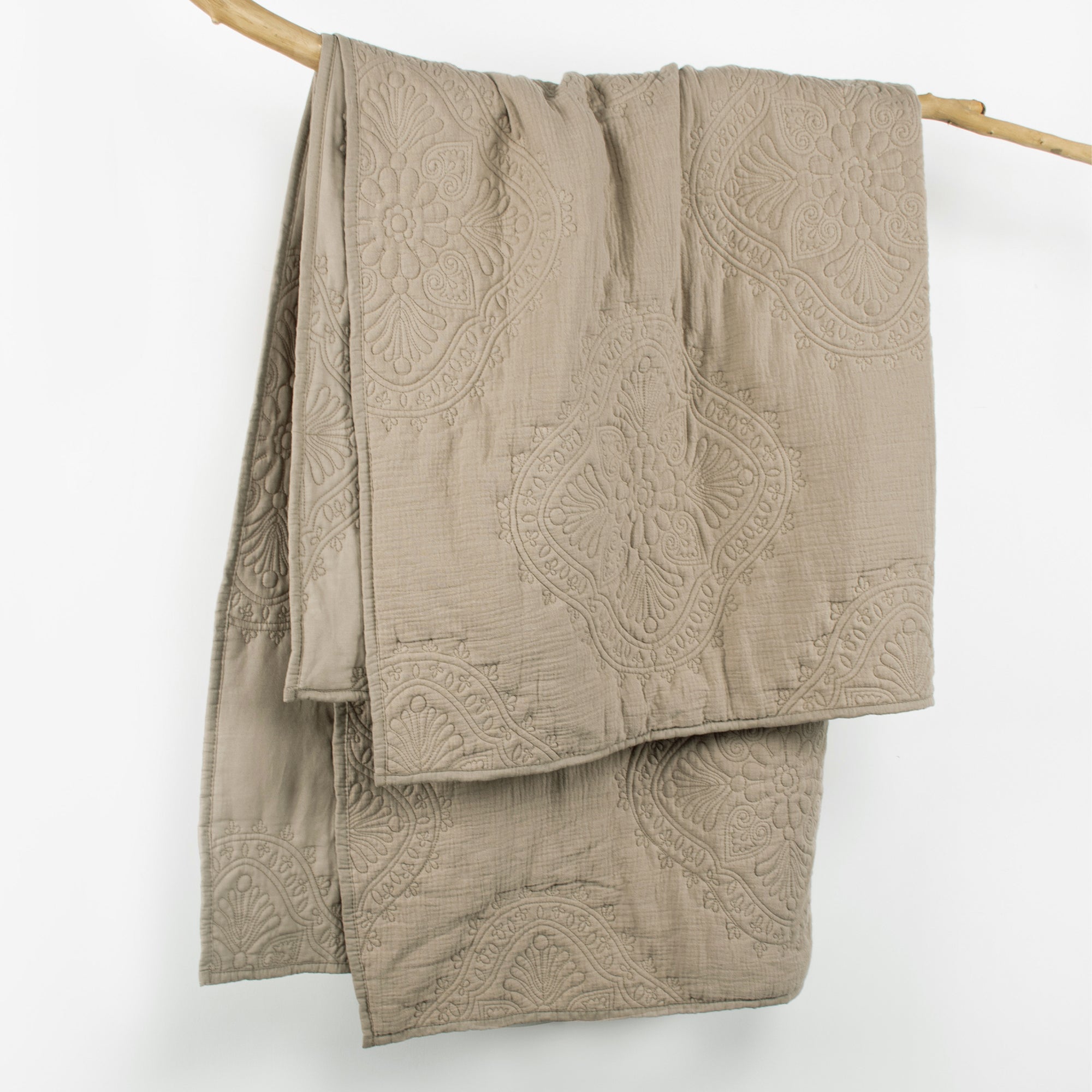 Levtex Home Muslin Stitch Quilted Throw Throws