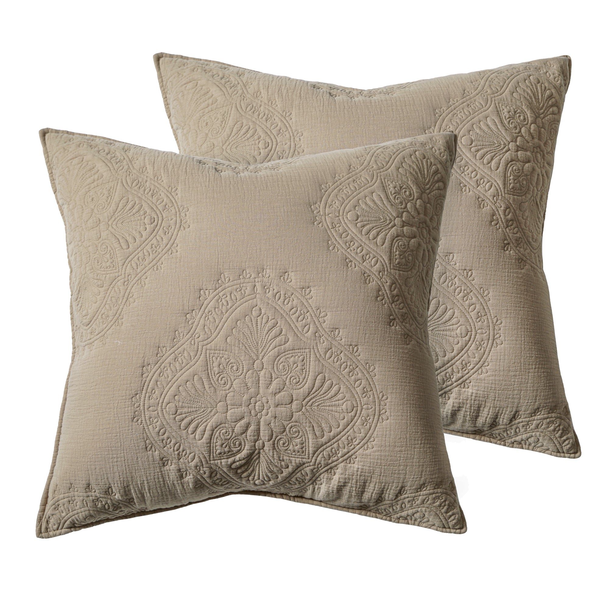 Levtex Home Muslin Stitch Euro Sham Set of 2 Euro Shams