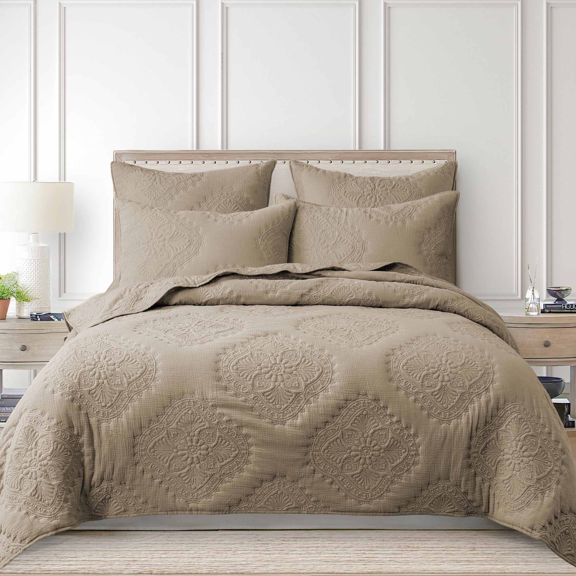 Levtex Home Muslin Stitch Euro Sham Set of 2 Euro Shams