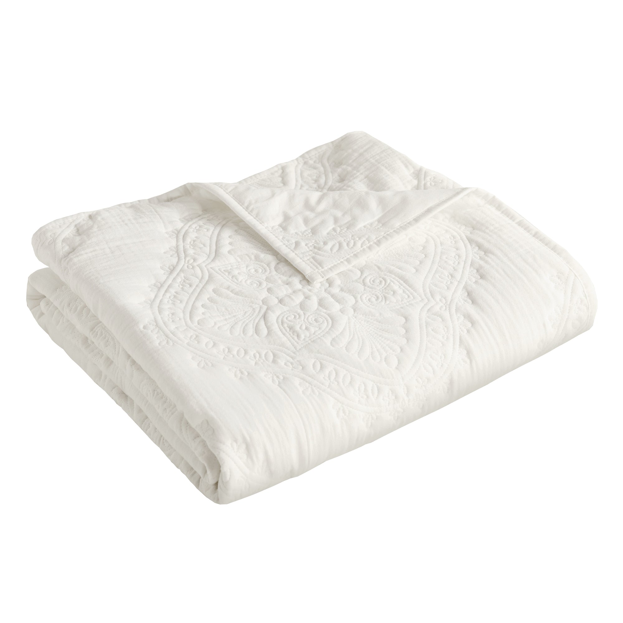 Levtex Home Muslin Stitch Quilted Throw Throws