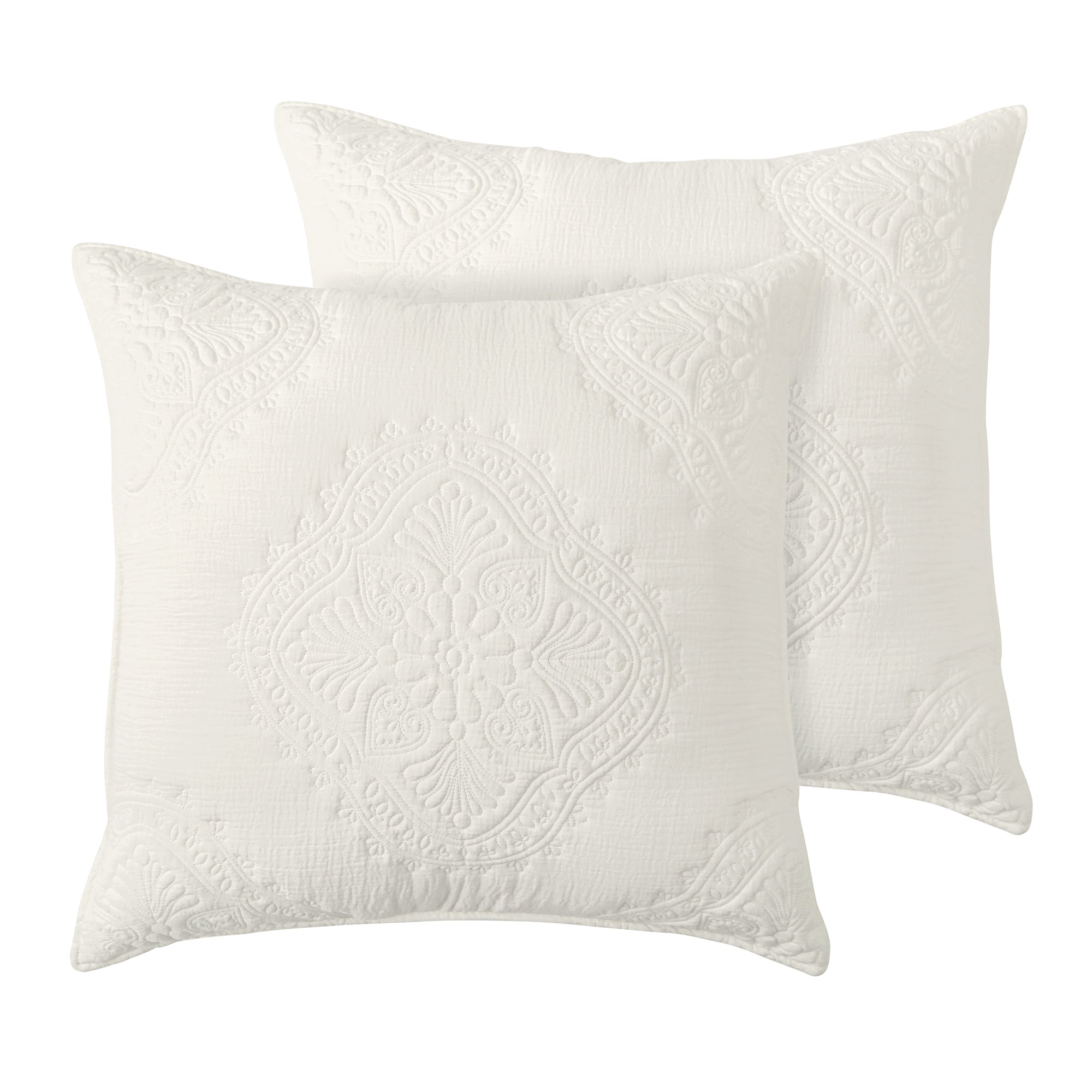 Levtex Home Muslin Stitch Euro Sham Set of 2 Euro Shams