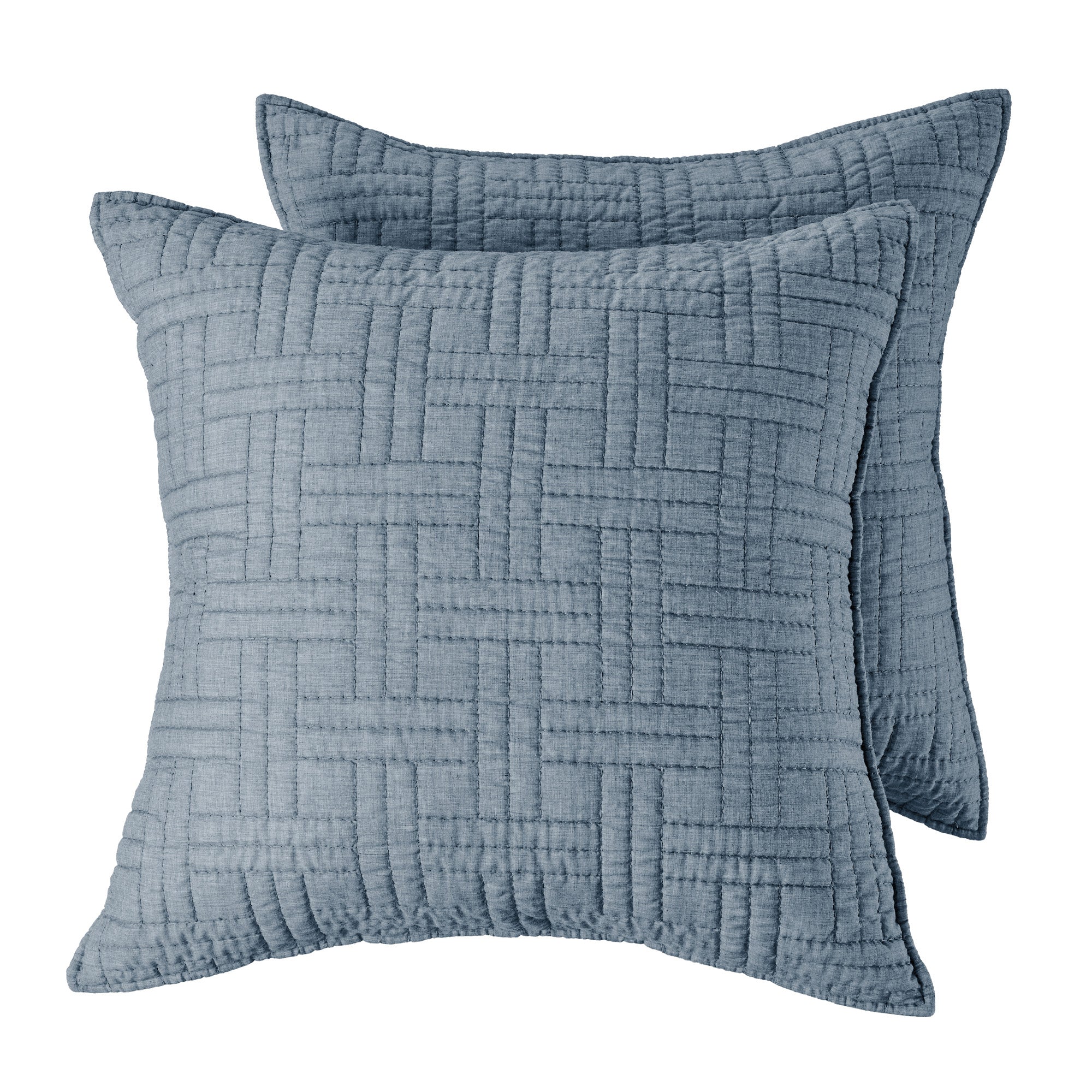 Levtex Home Melange Stitch Euro Sham Set of 2 Euro Shams
