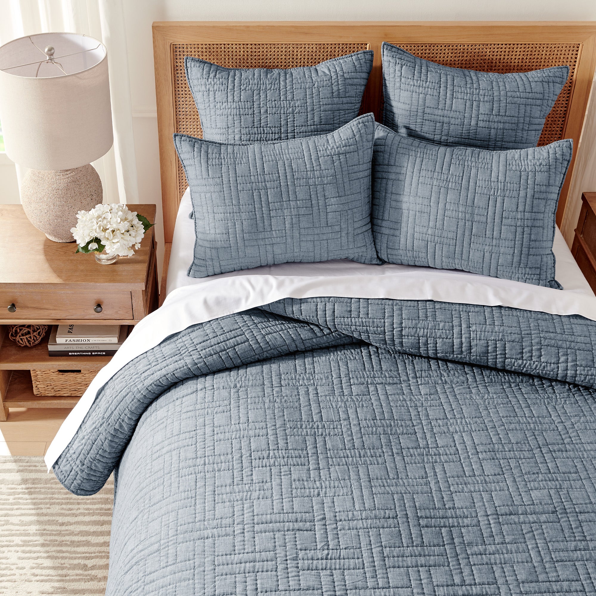 Levtex Home Melange Stitch Euro Sham Set of 2 Euro Shams